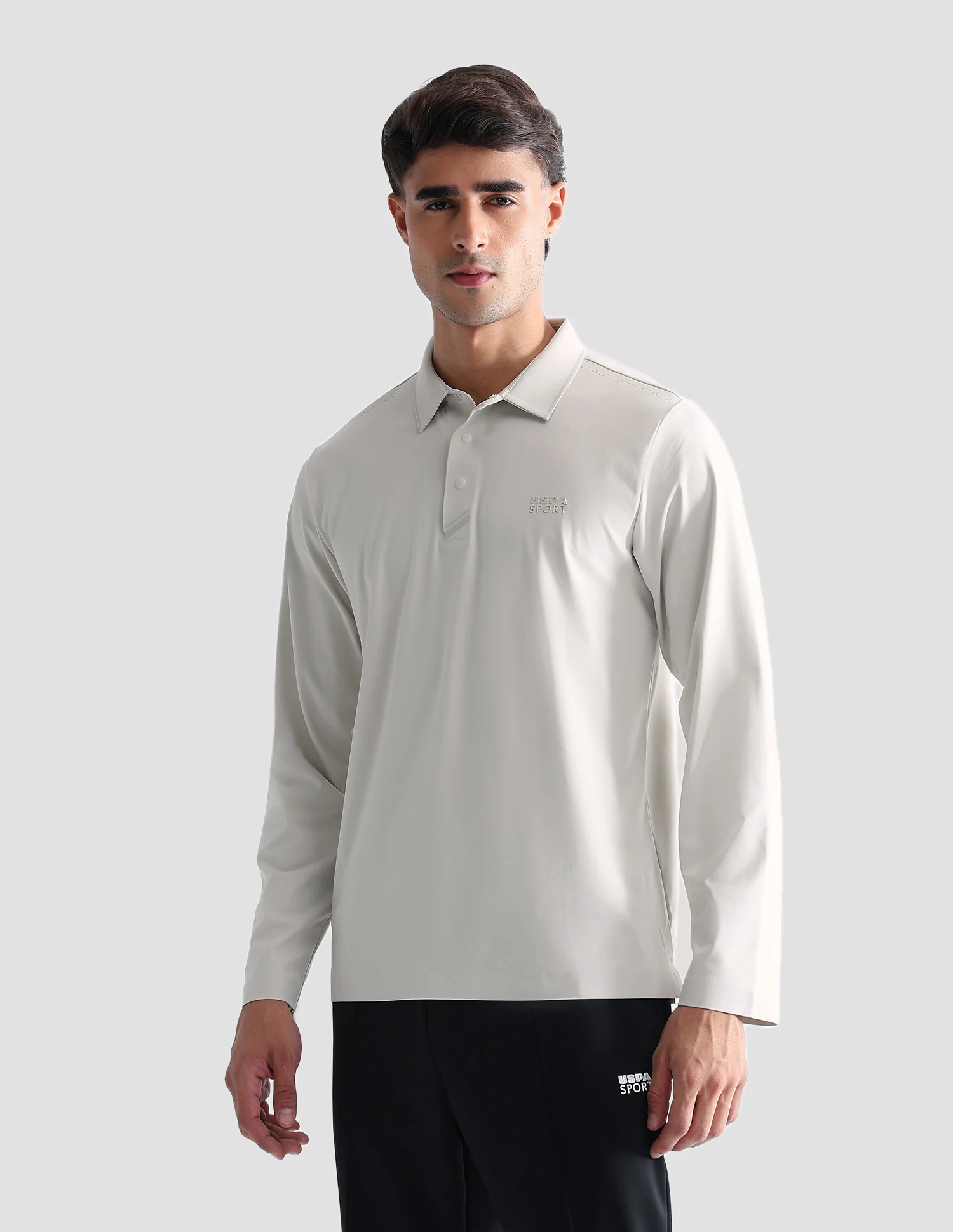 Solid Regular Fit Active Polo Shirt - Image 5