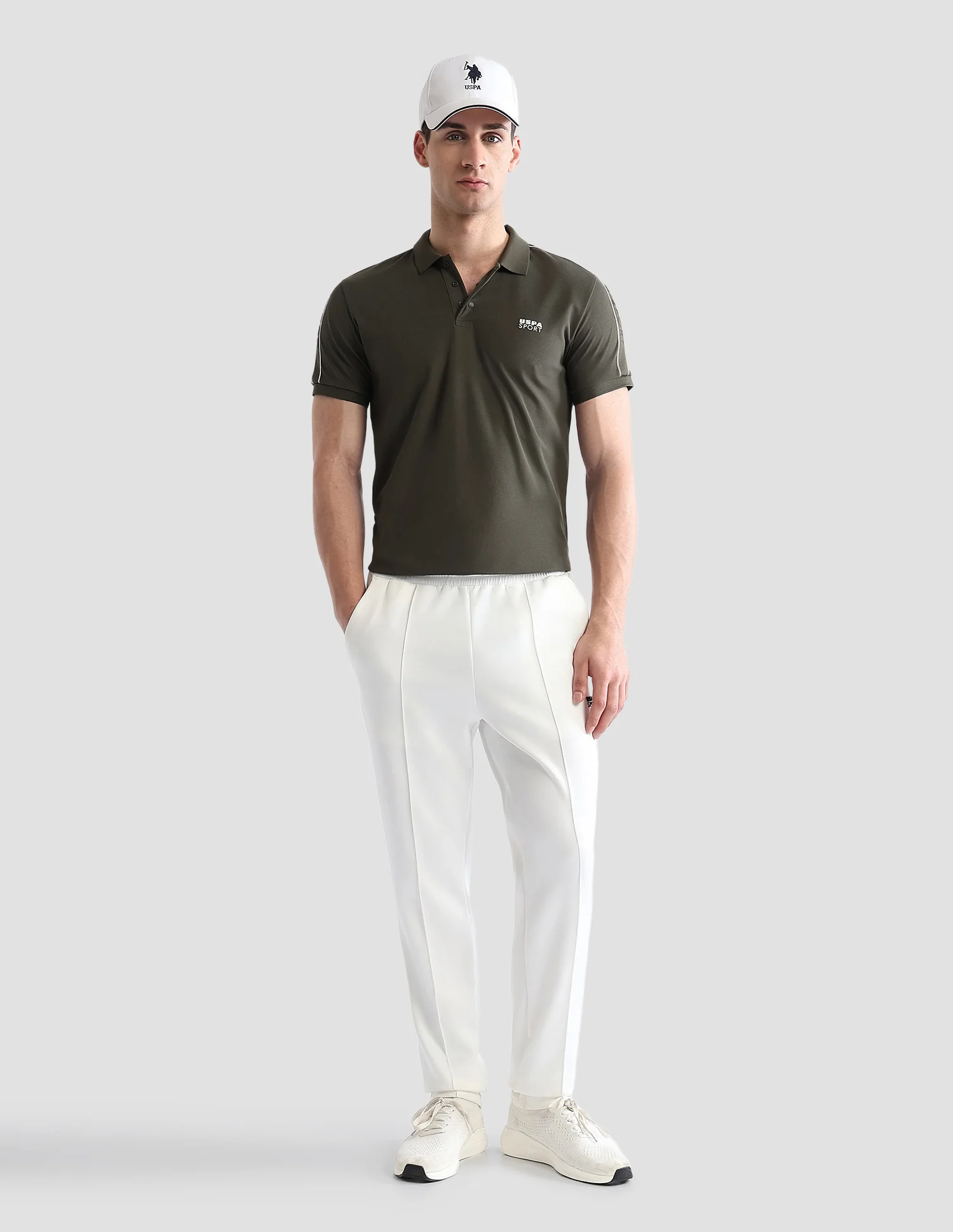 Solid Regular Fit Active Polo Shirt - Image 3