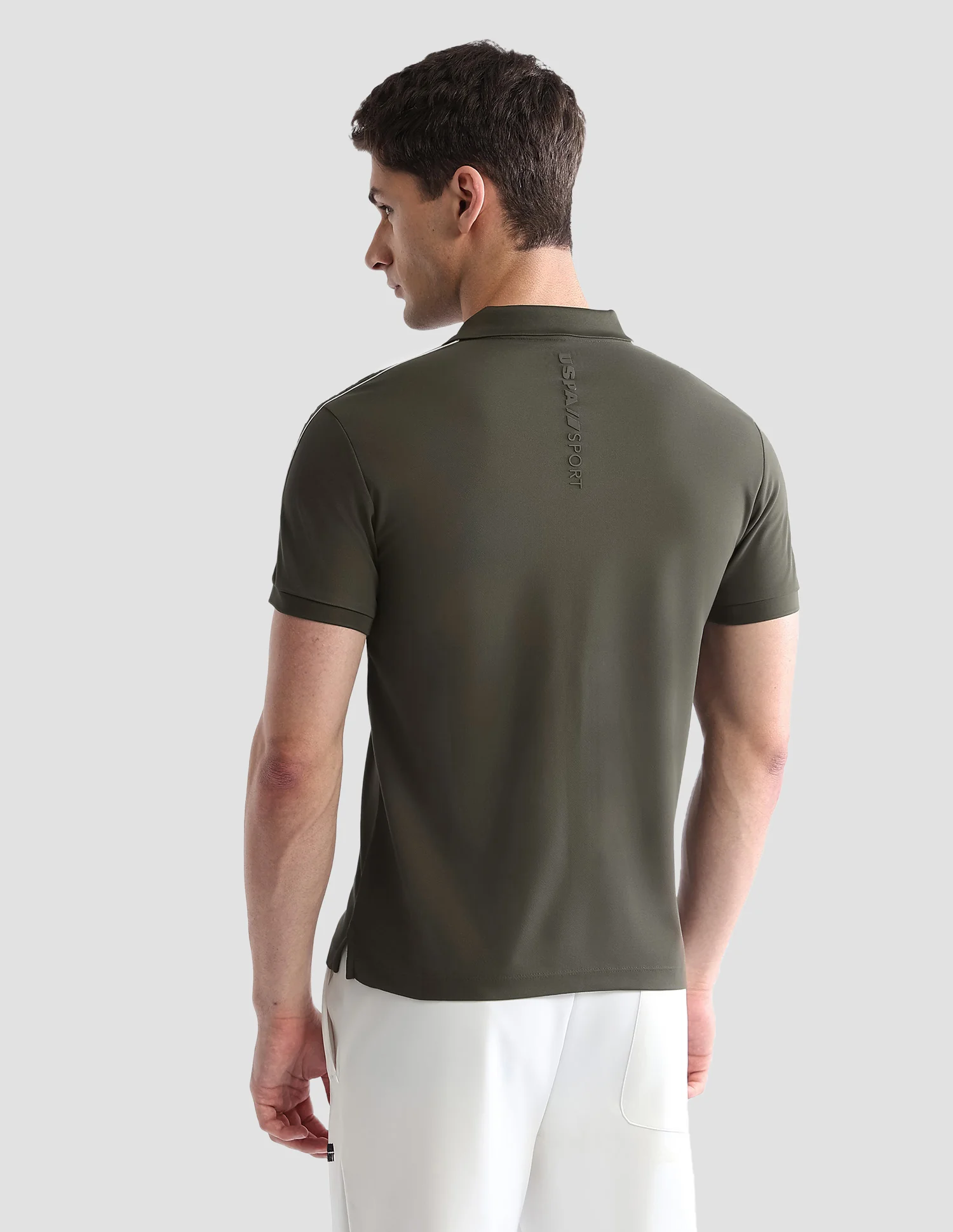 Solid Regular Fit Active Polo Shirt - Image 5