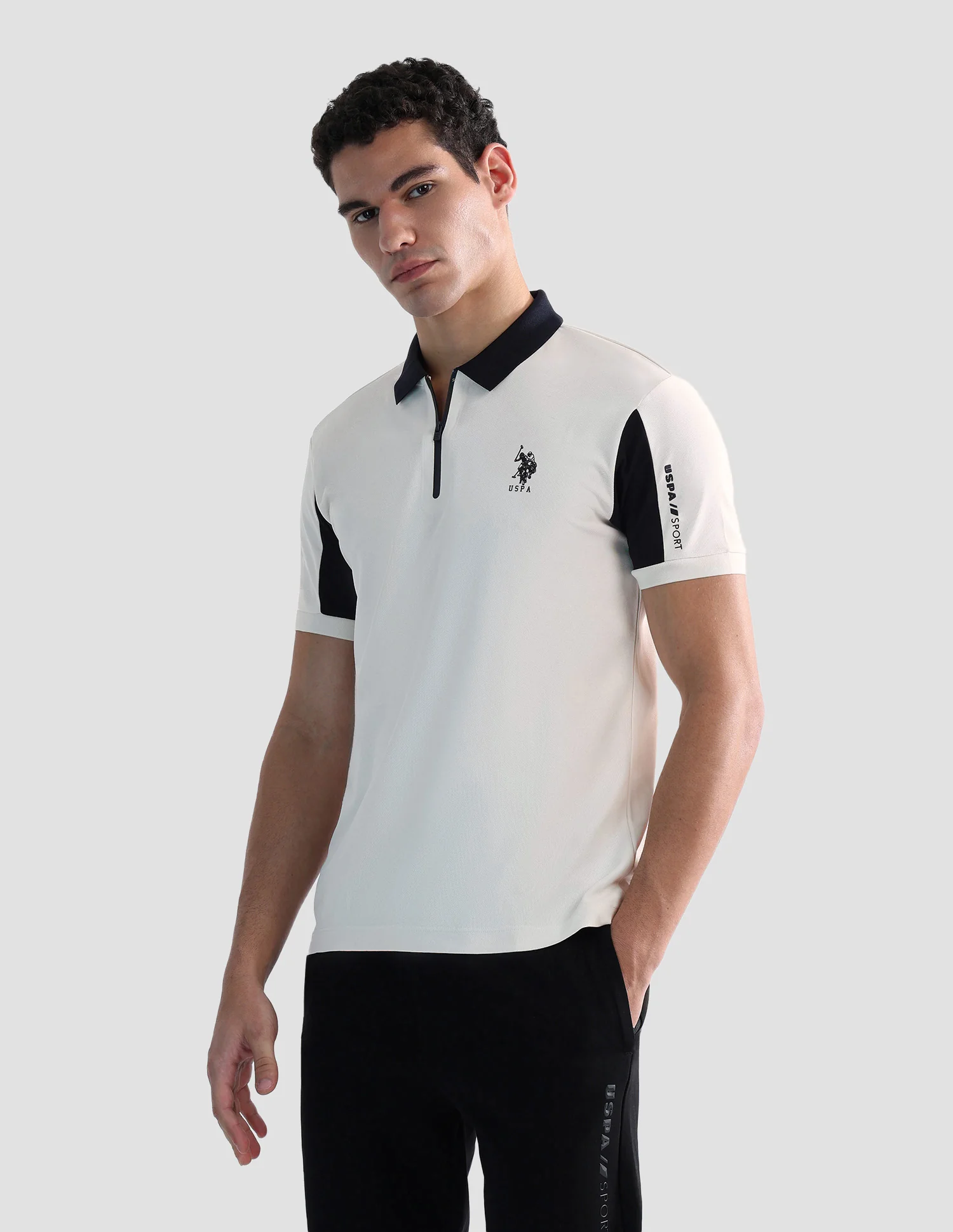 Solid Regular Fit Active Polo Shirt - Image 4