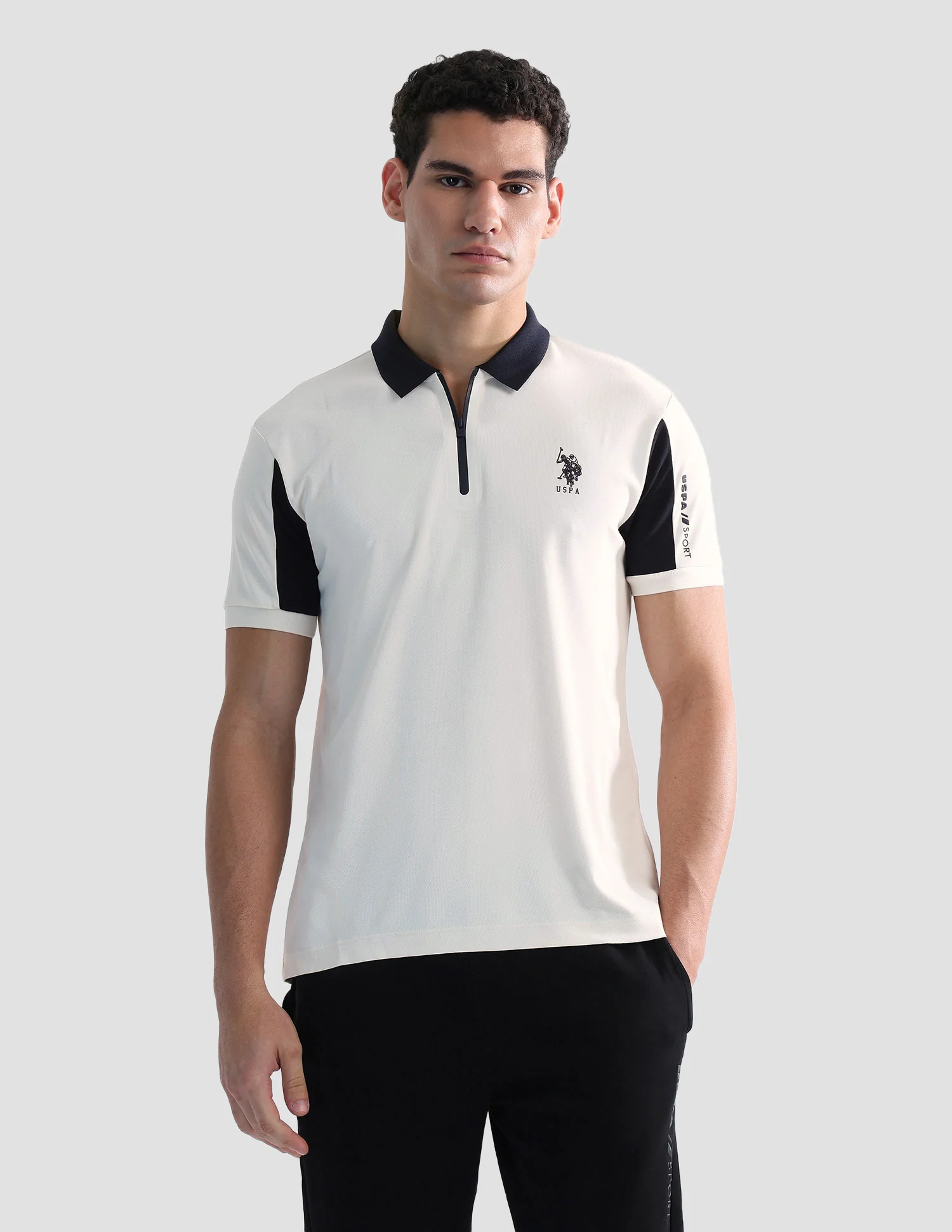 Solid Regular Fit Active Polo Shirt - Image 6