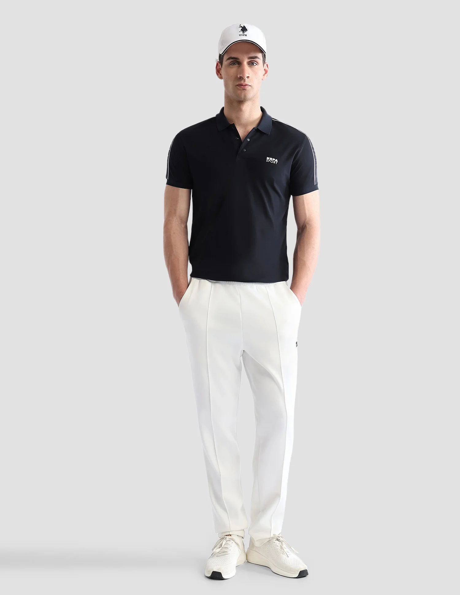 Solid Regular Fit Active Polo Shirt - Image 3