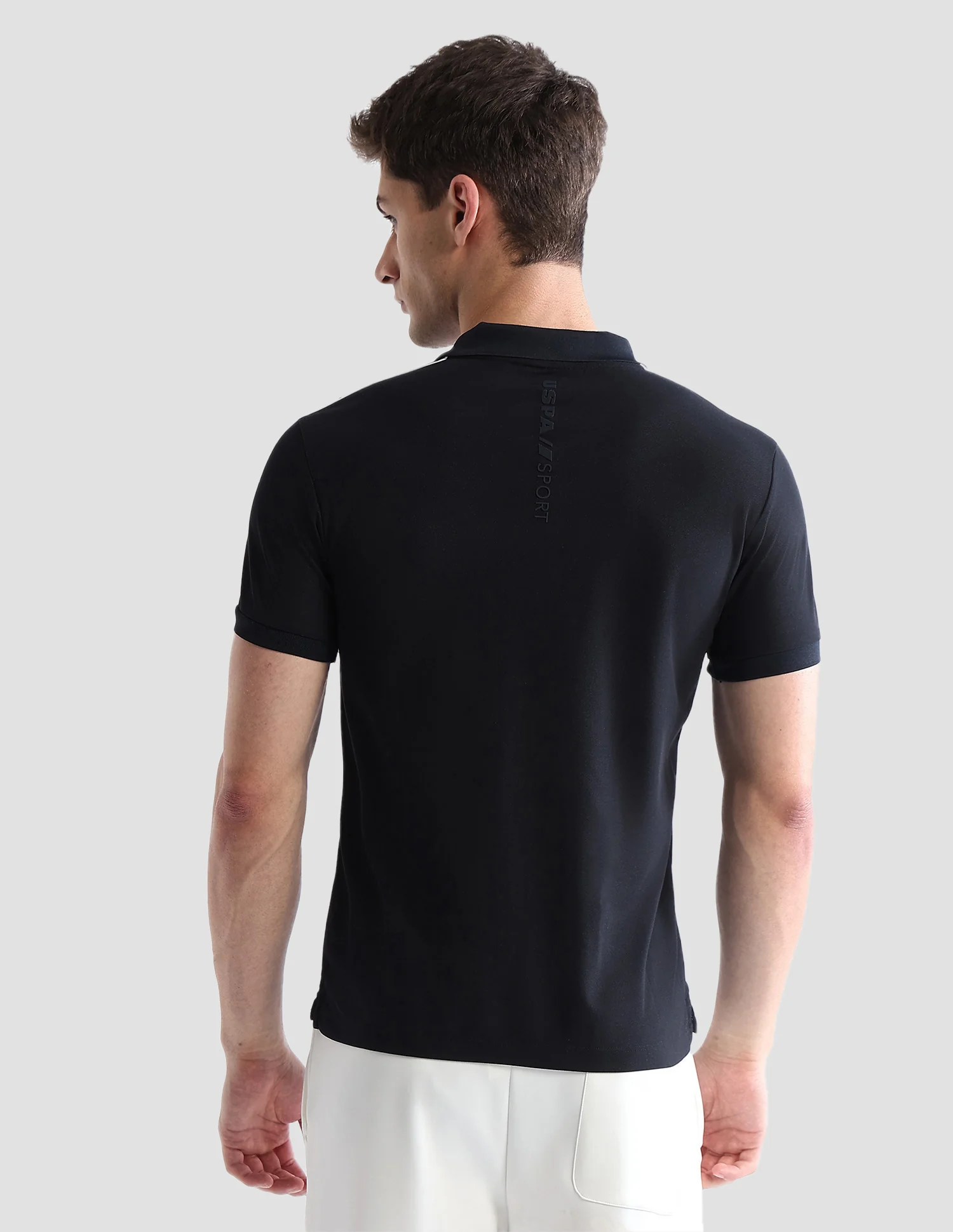 Solid Regular Fit Active Polo Shirt - Image 5