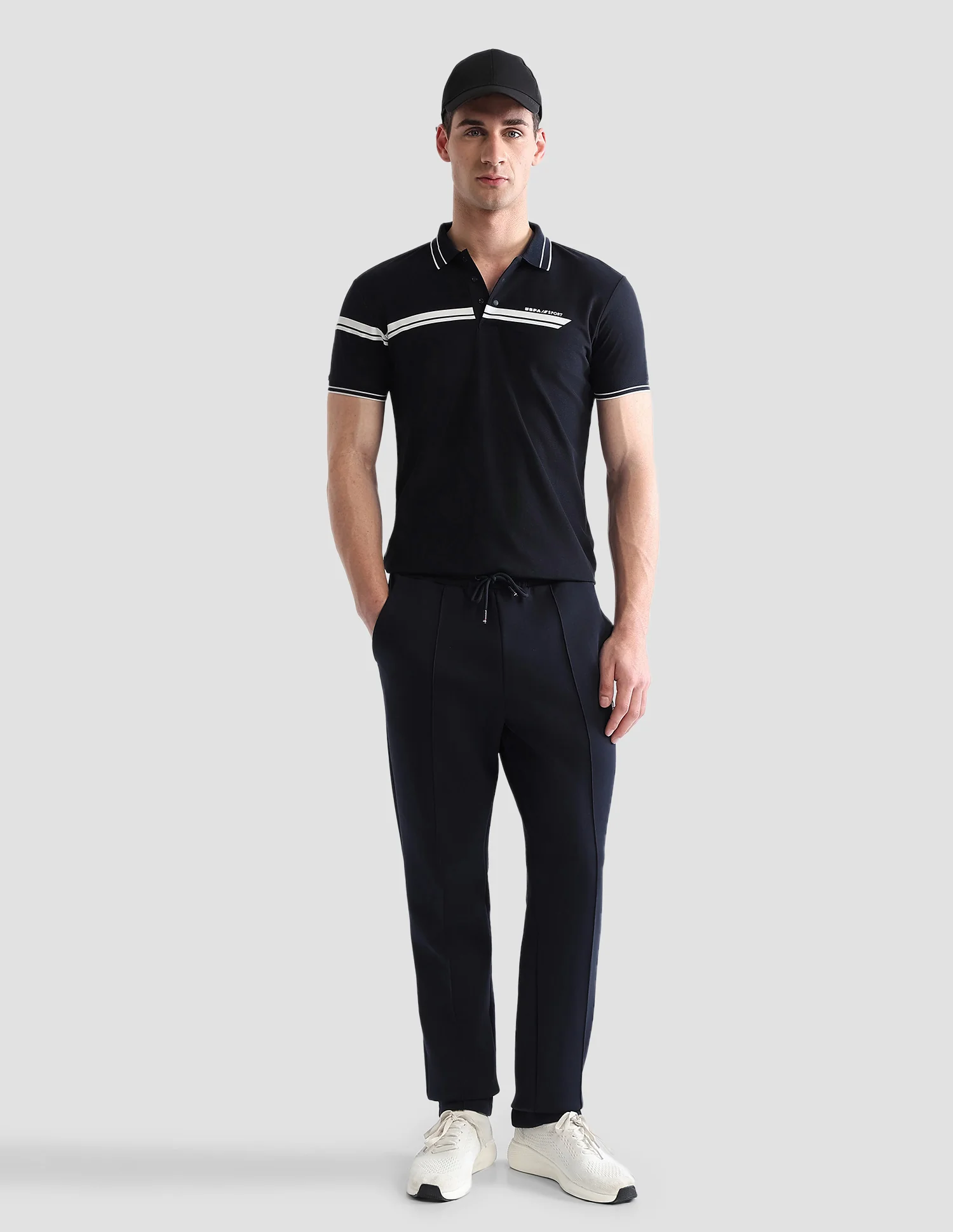 Solid Regular Fit Active Polo Shirt - Image 3