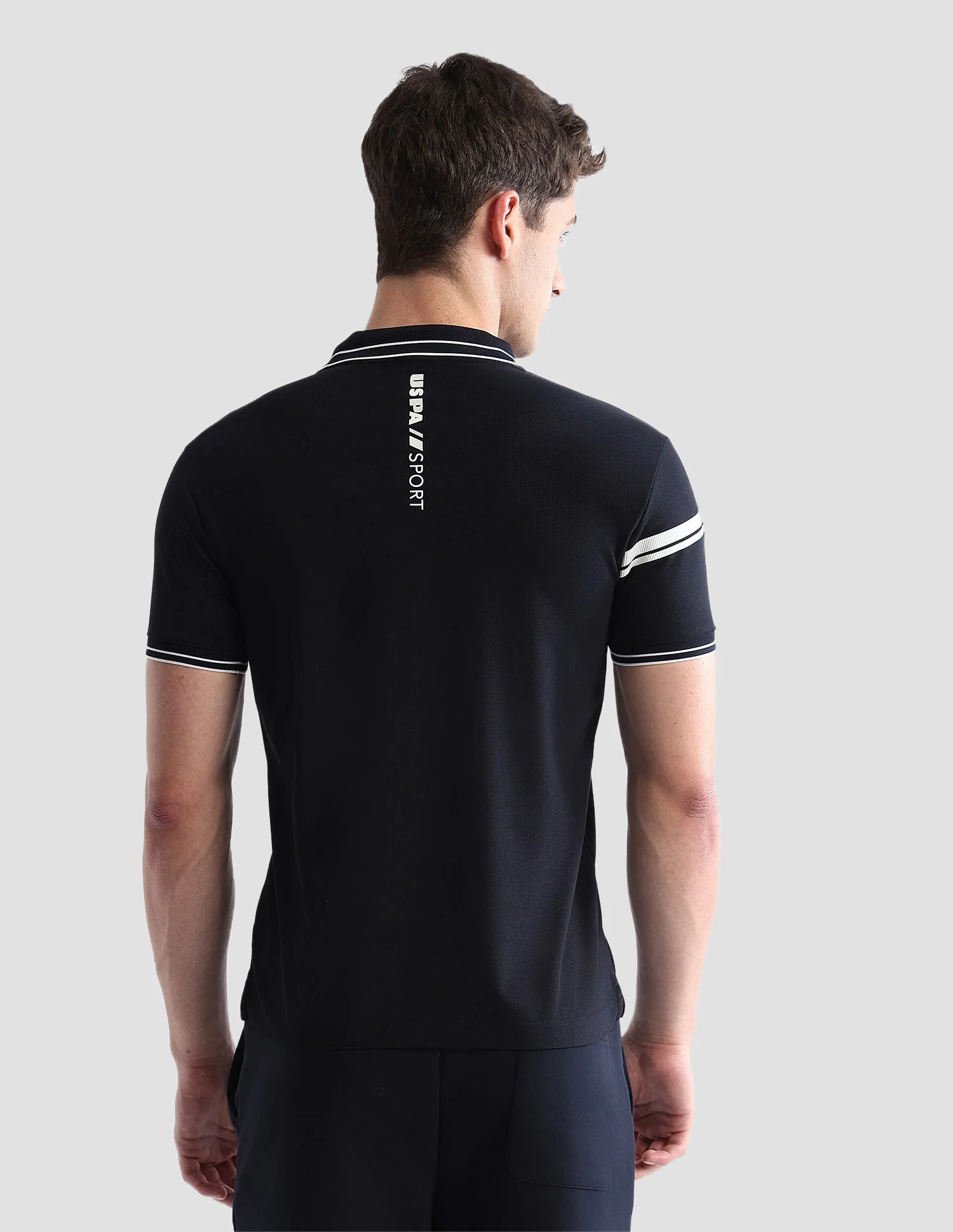 Solid Regular Fit Active Polo Shirt - Image 5