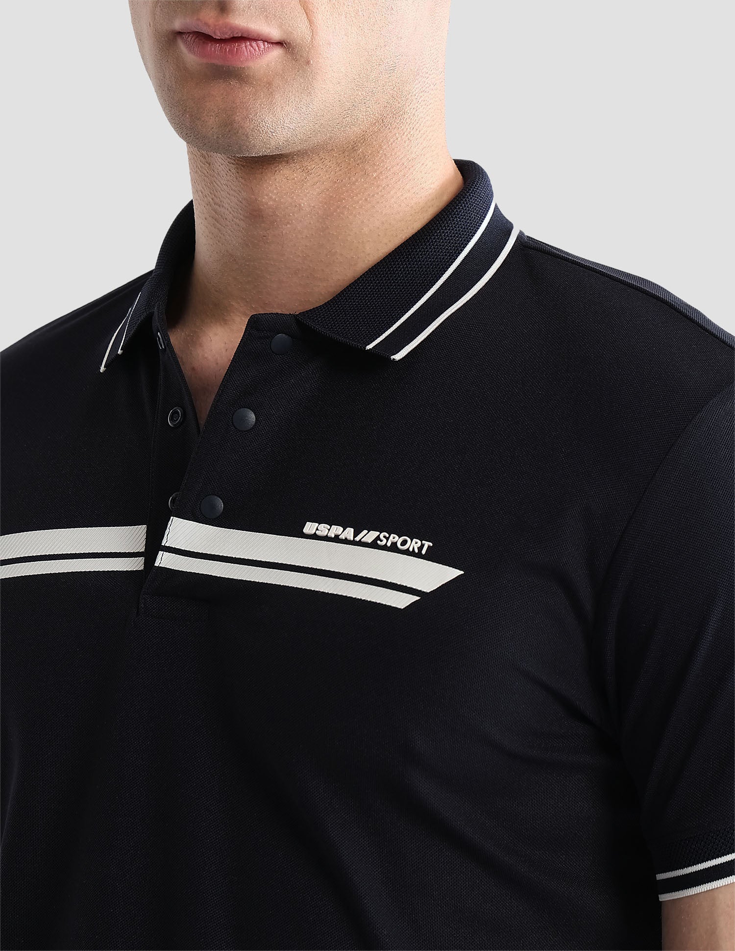 Solid Regular Fit Active Polo Shirt - Image 7