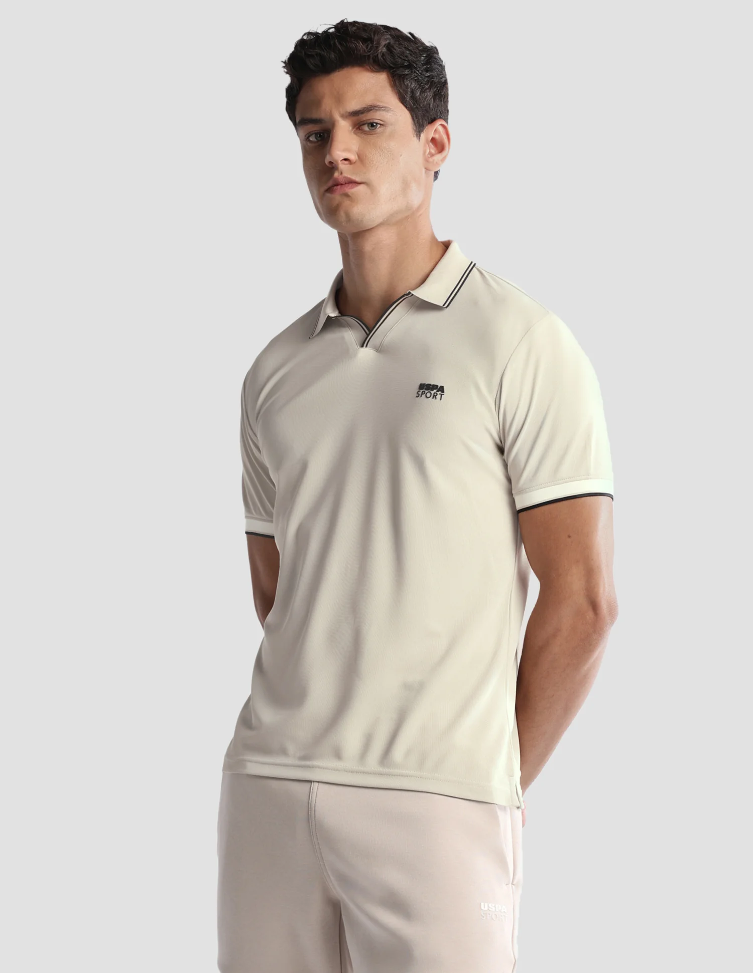 Solid Regular Fit Active Polo Shirt - Image 4