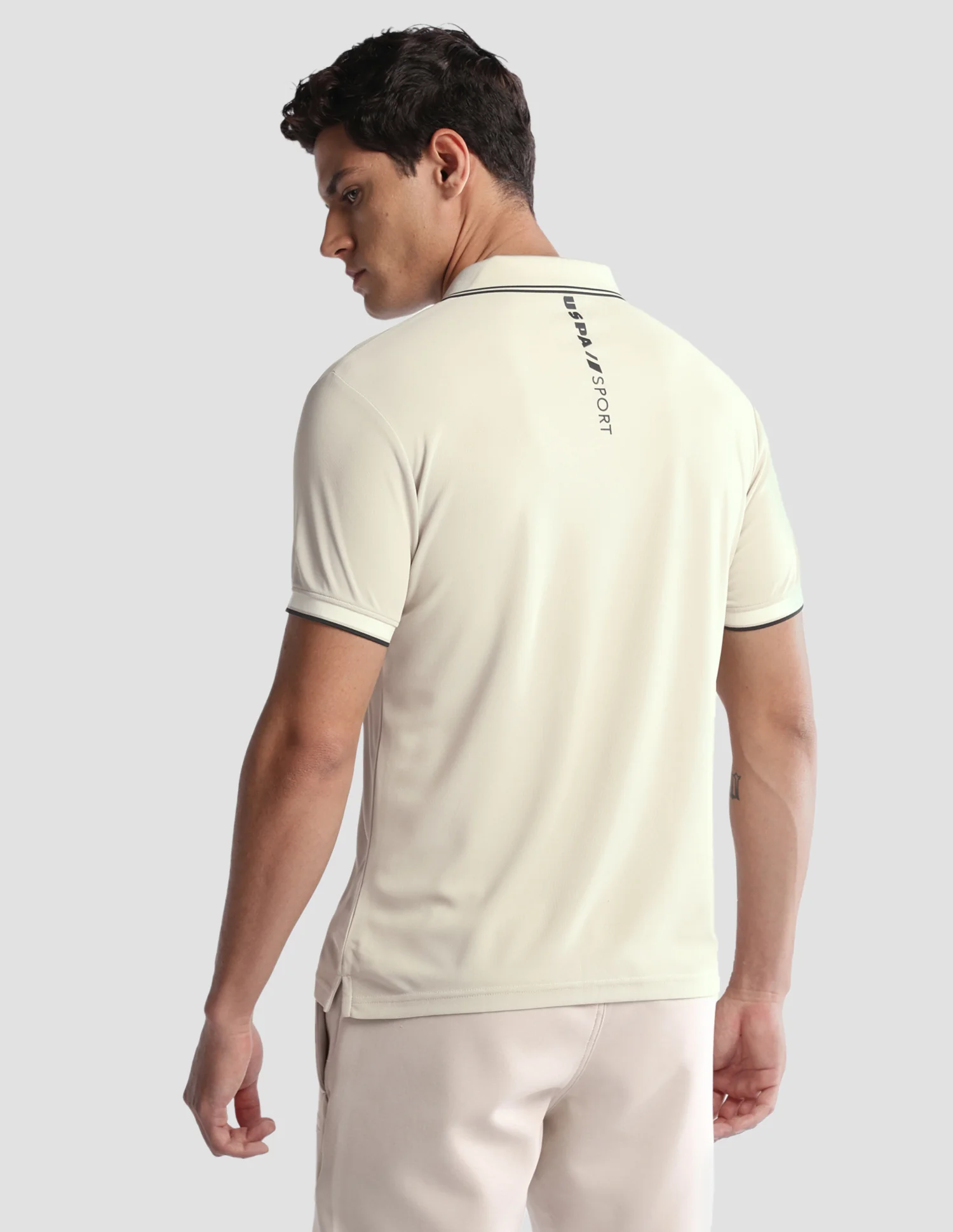 Solid Regular Fit Active Polo Shirt - Image 5