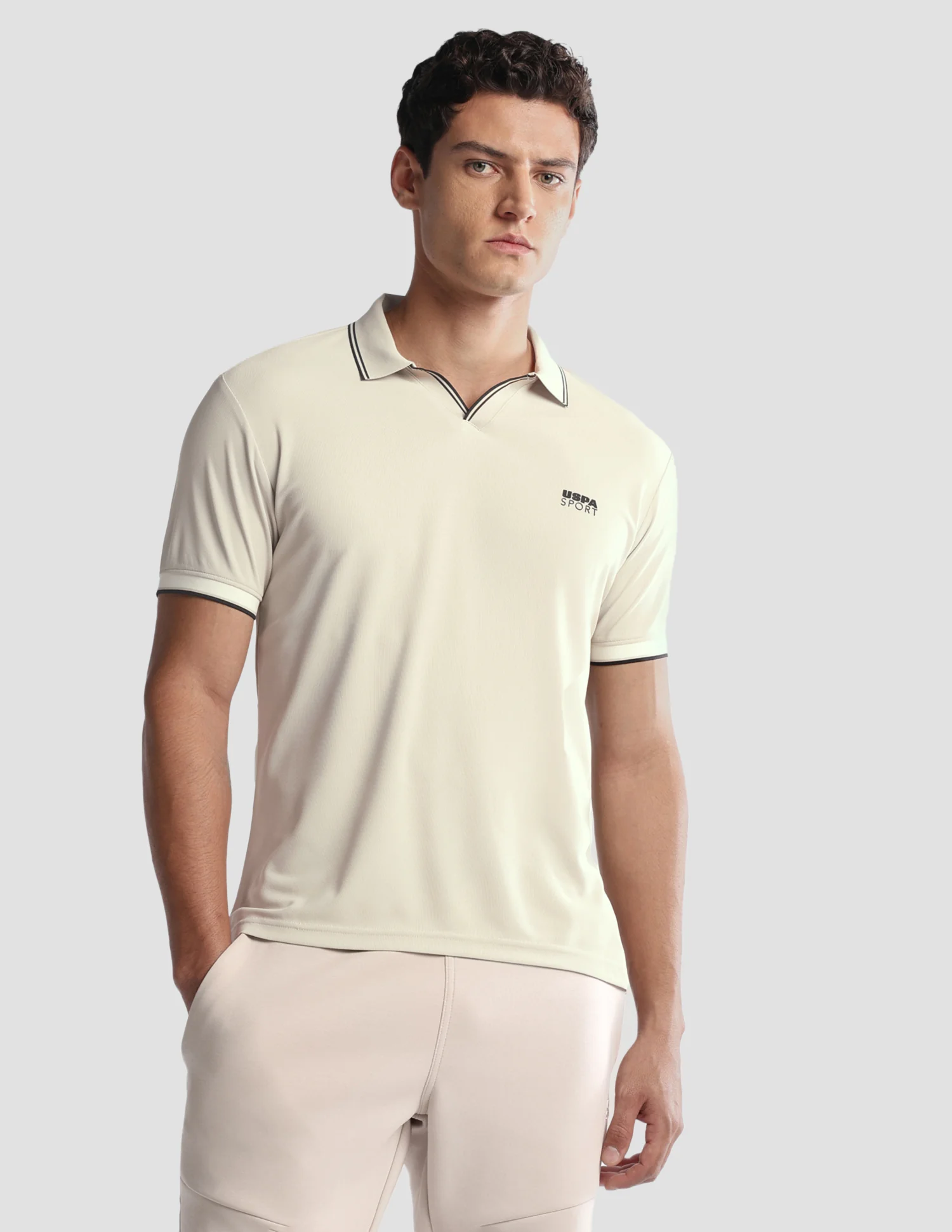 Solid Regular Fit Active Polo Shirt - Image 6