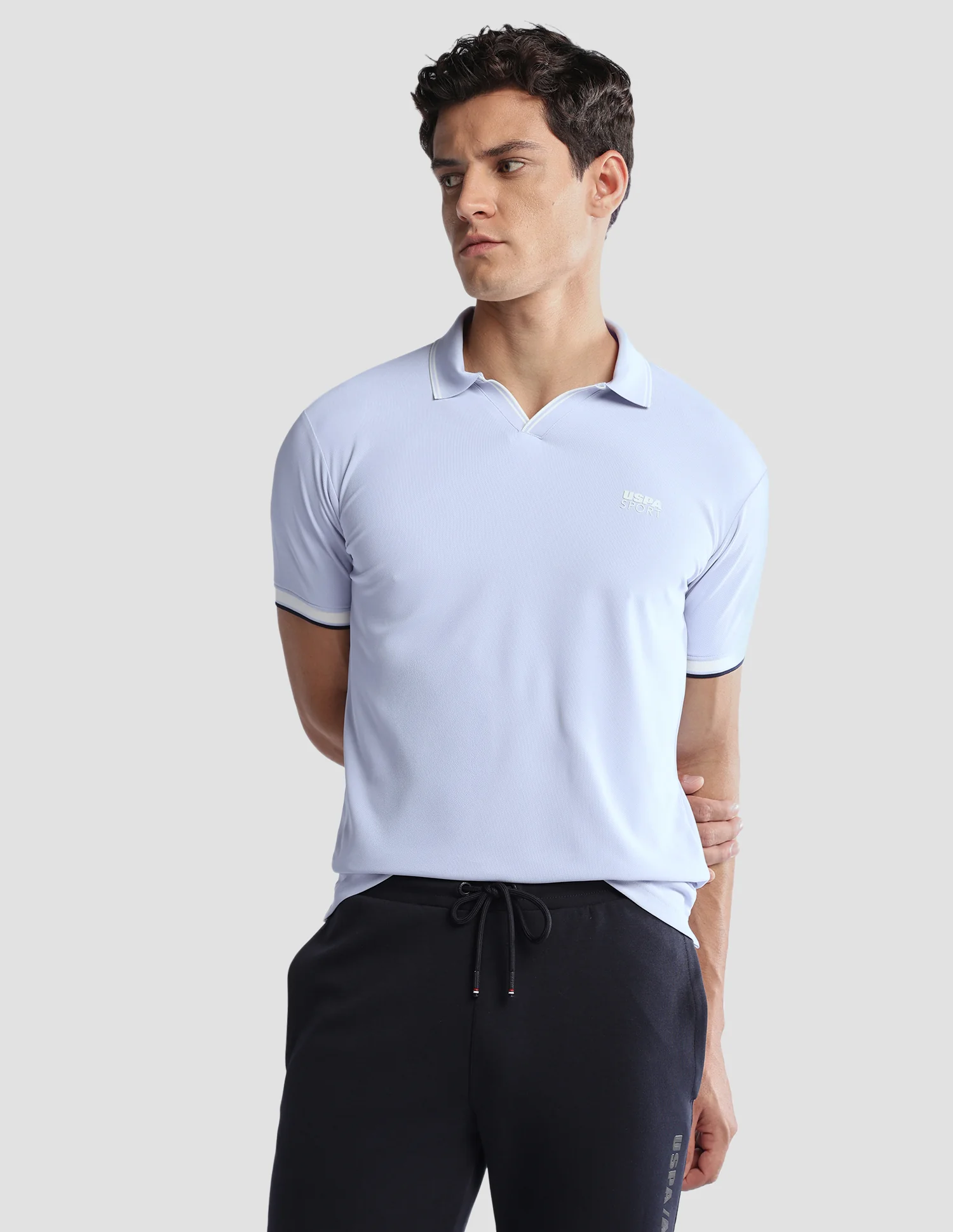 Solid Regular Fit Active Polo Shirt