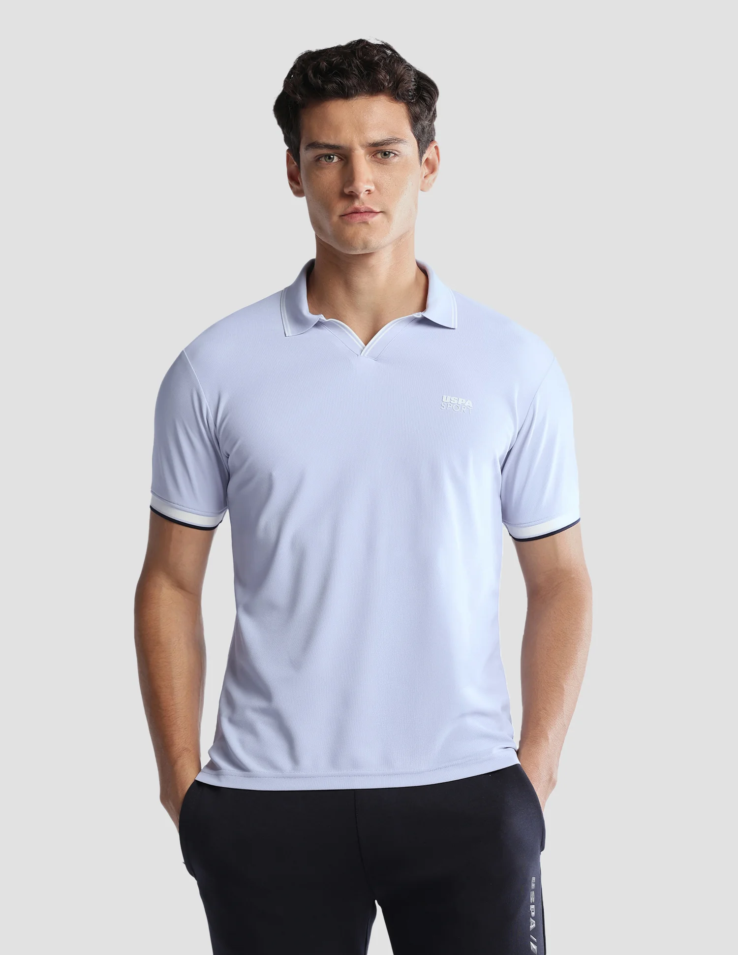 Solid Regular Fit Active Polo Shirt - Image 6