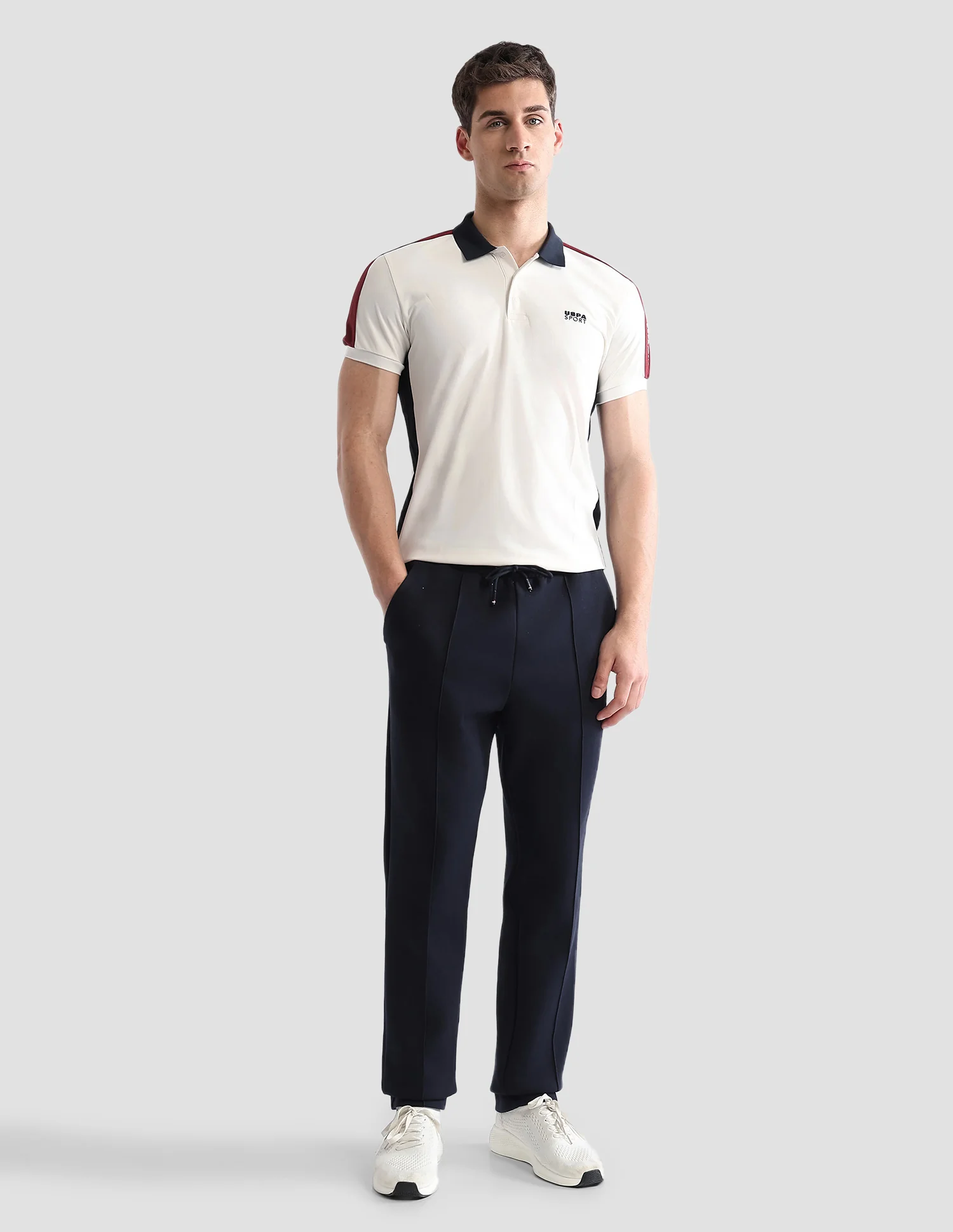 Solid Regular Fit Active Polo Shirt - Image 3