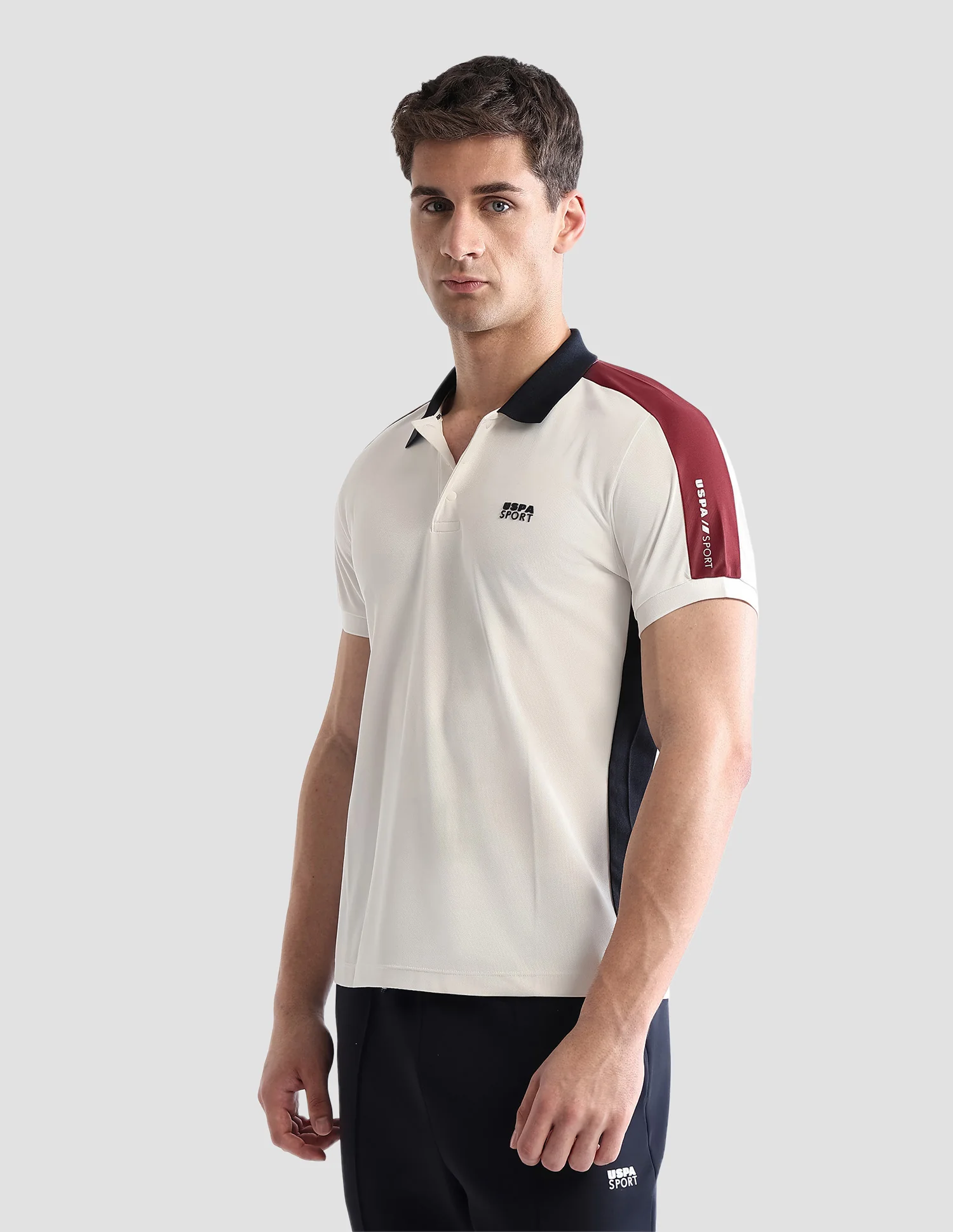 Solid Regular Fit Active Polo Shirt - Image 4