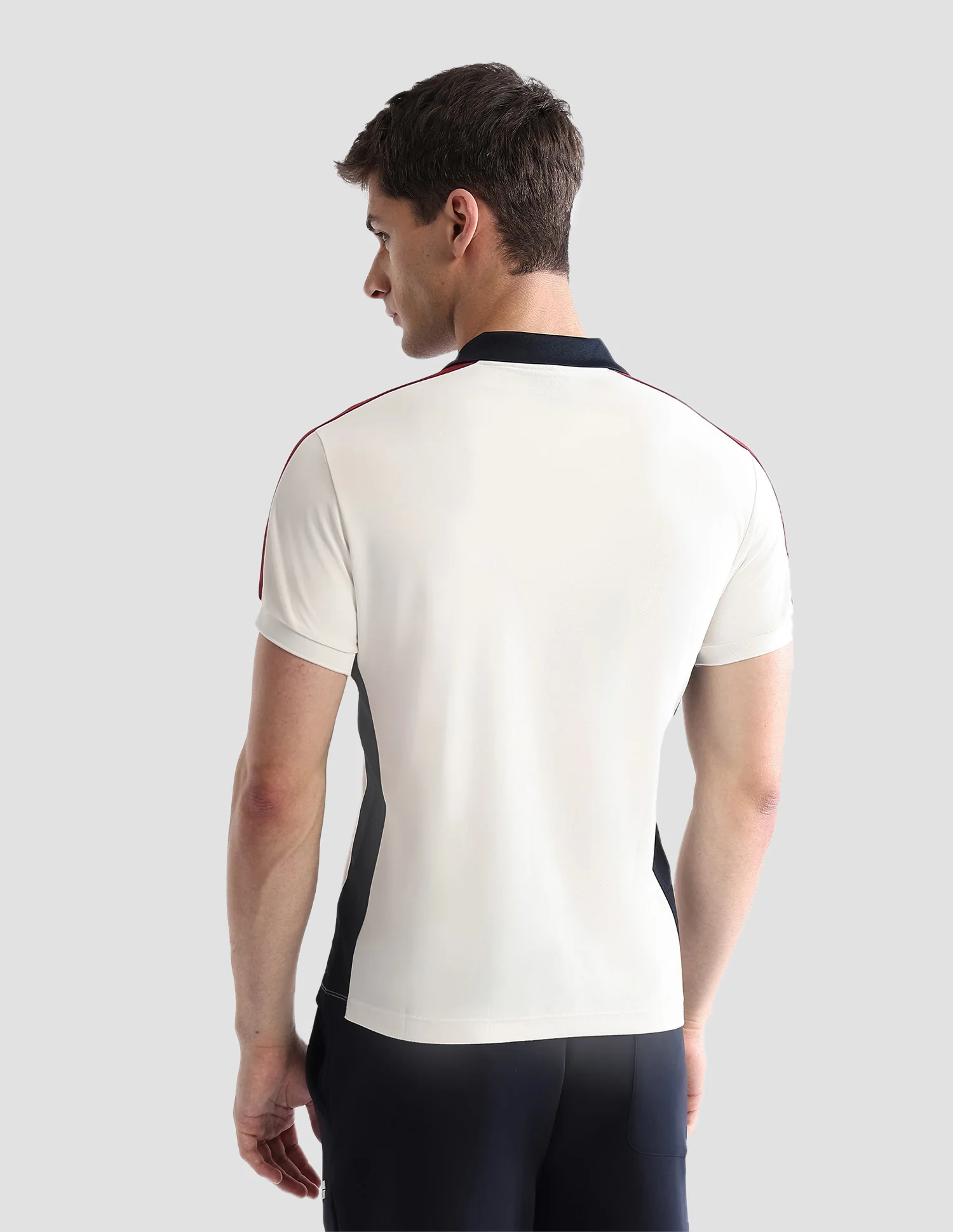 Solid Regular Fit Active Polo Shirt - Image 5