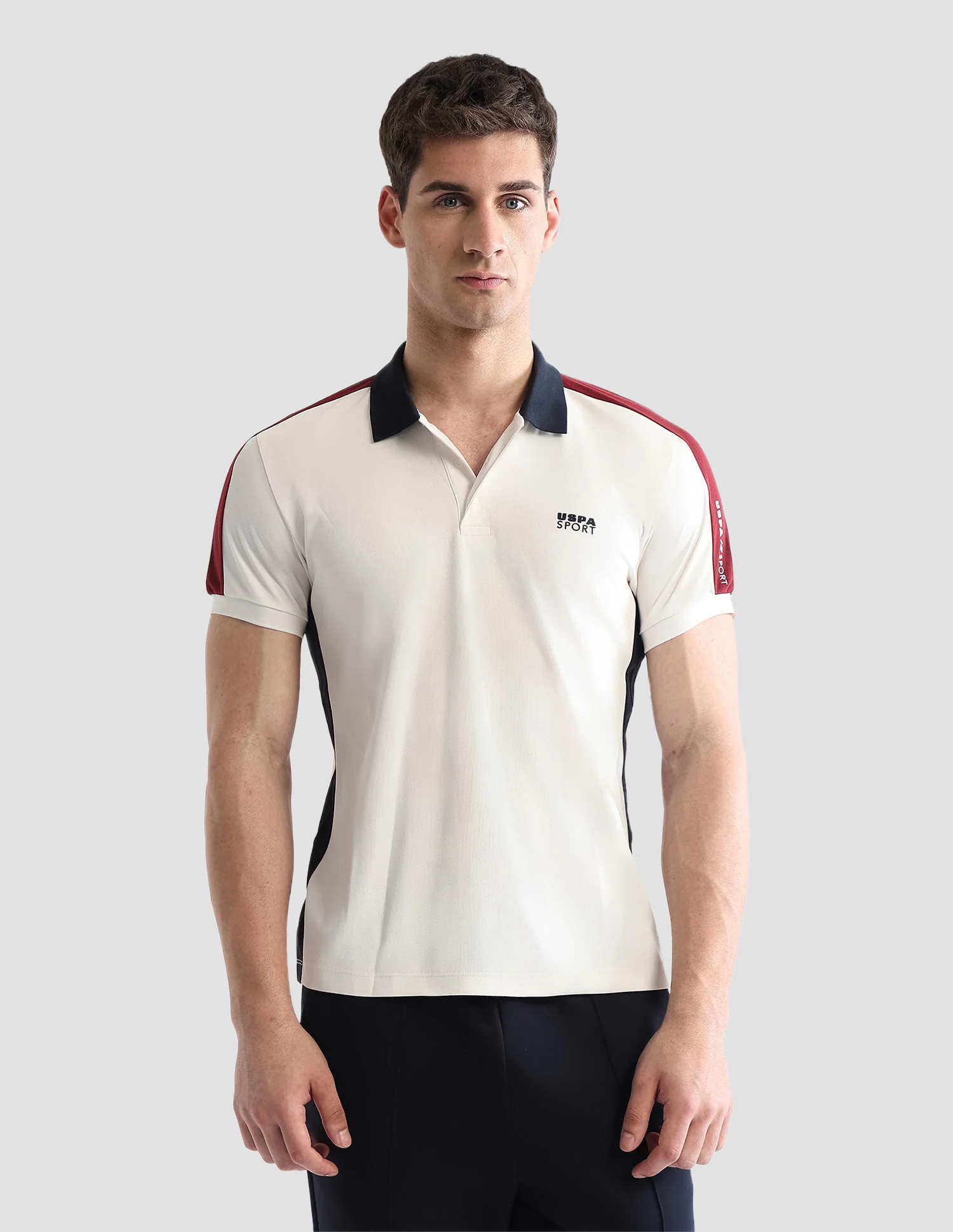Solid Regular Fit Active Polo Shirt - Image 6