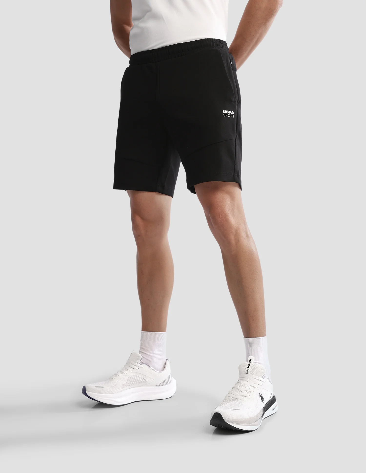 Solid Regular Fit Active Shorts - Image 4
