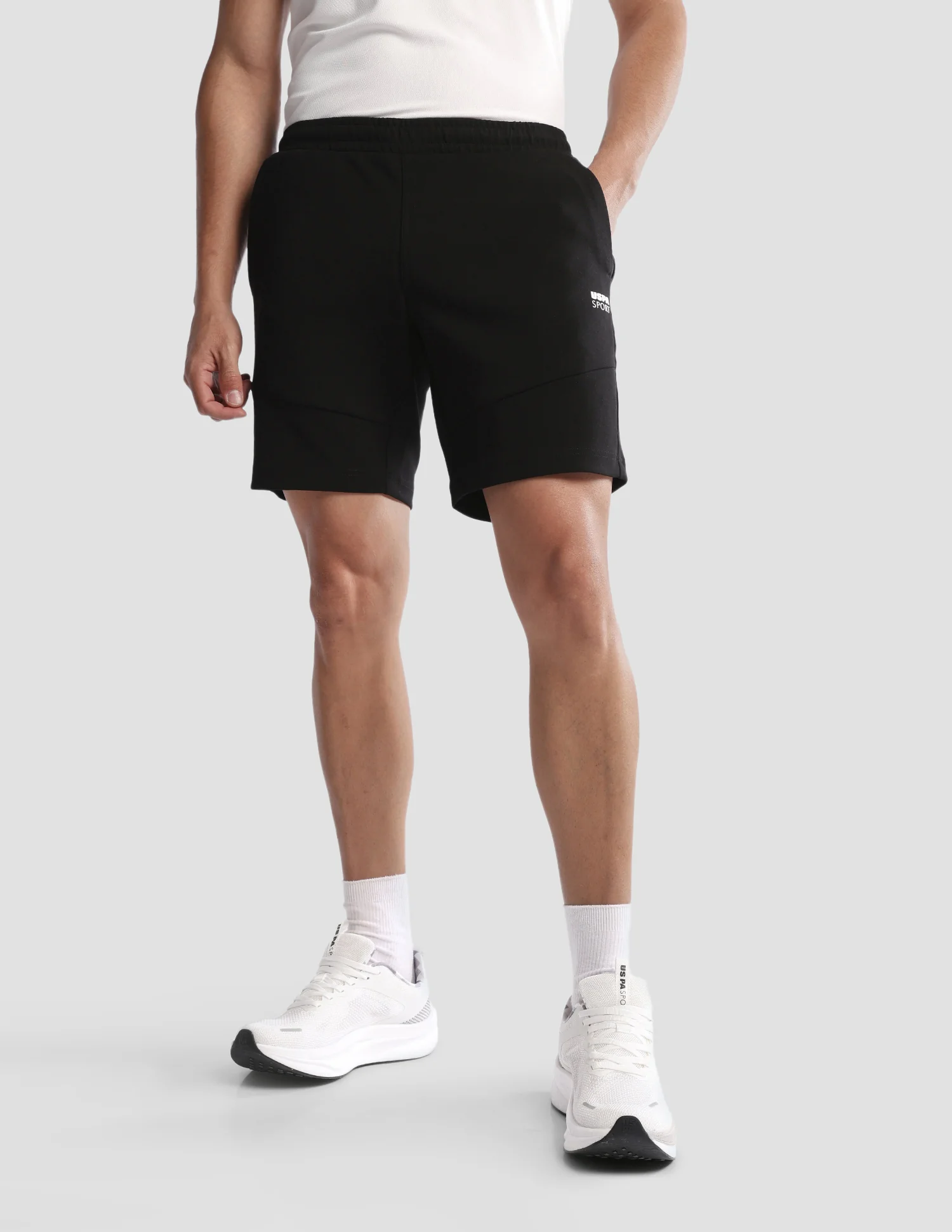 Solid Regular Fit Active Shorts - Image 6