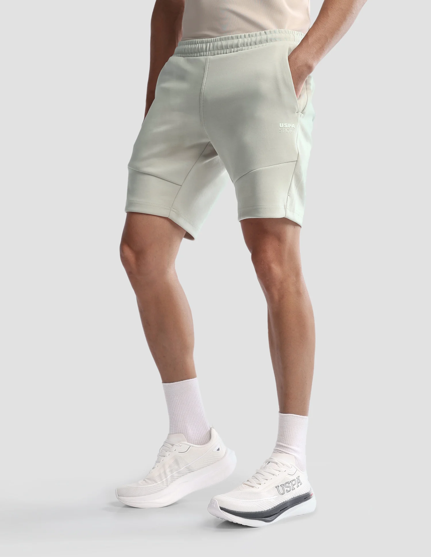 Solid Regular Fit Active Shorts - Image 4