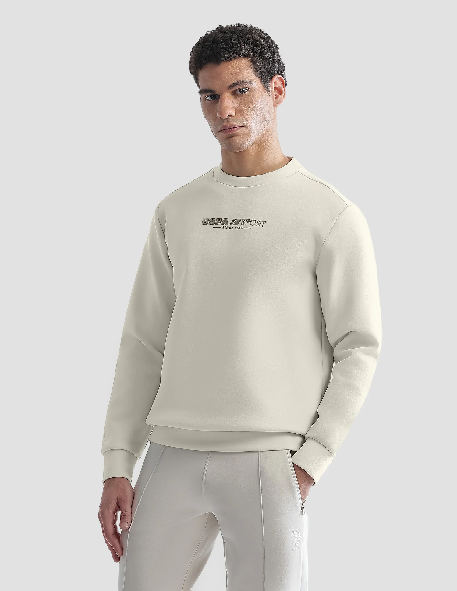 Solid Regular Fit Active Sweatshirt - Image 4