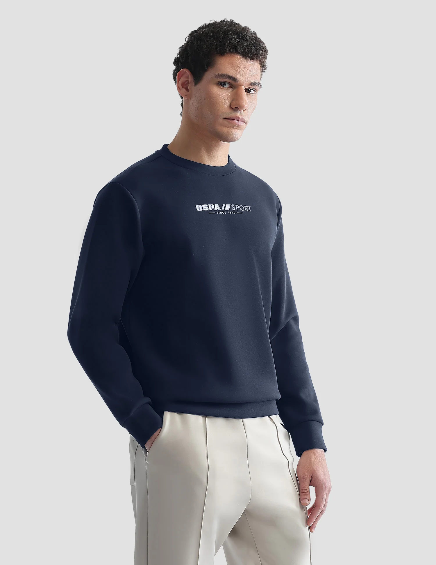 Solid Regular Fit Active Sweatshirt - Image 4