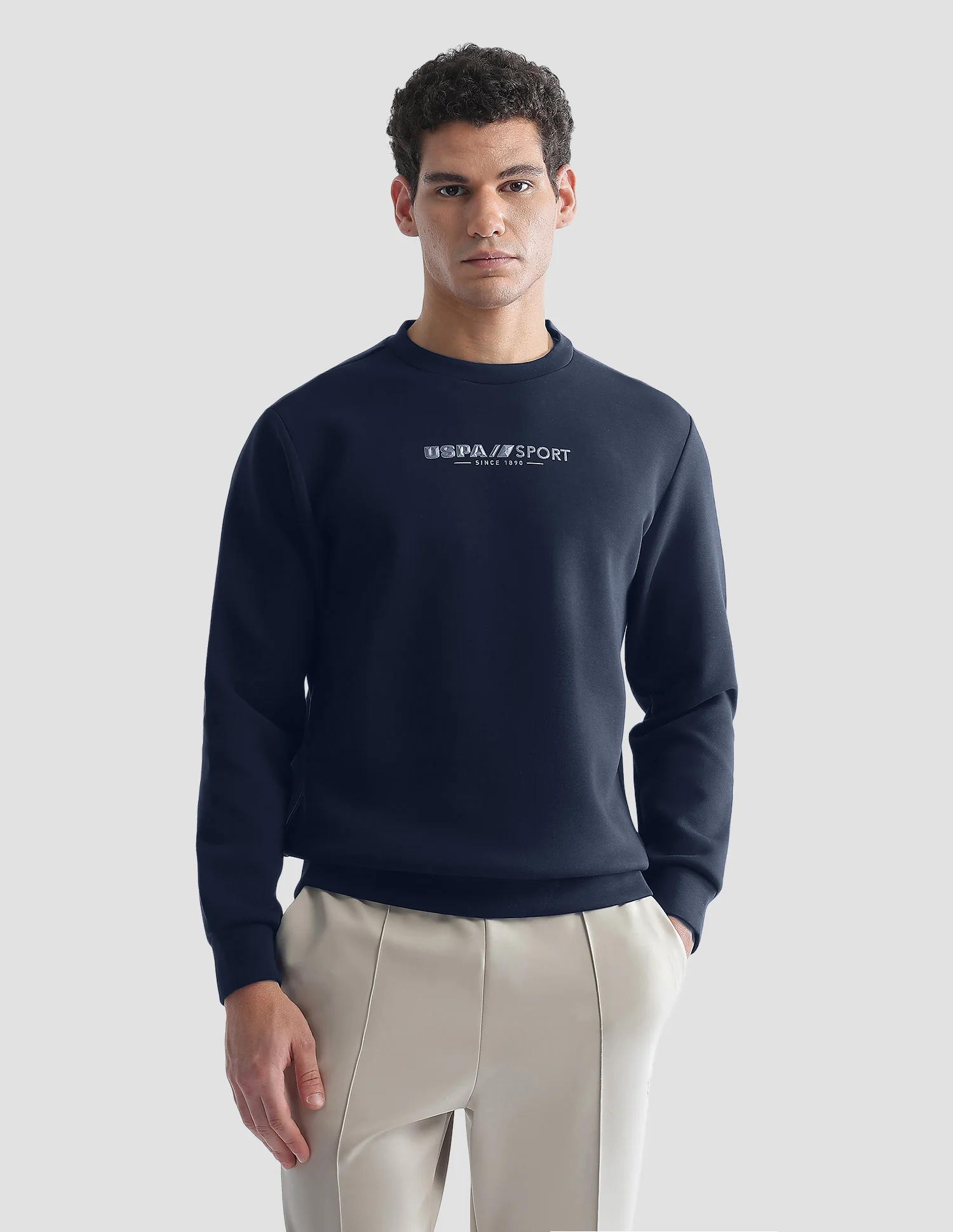 Solid Regular Fit Active Sweatshirt - Image 6