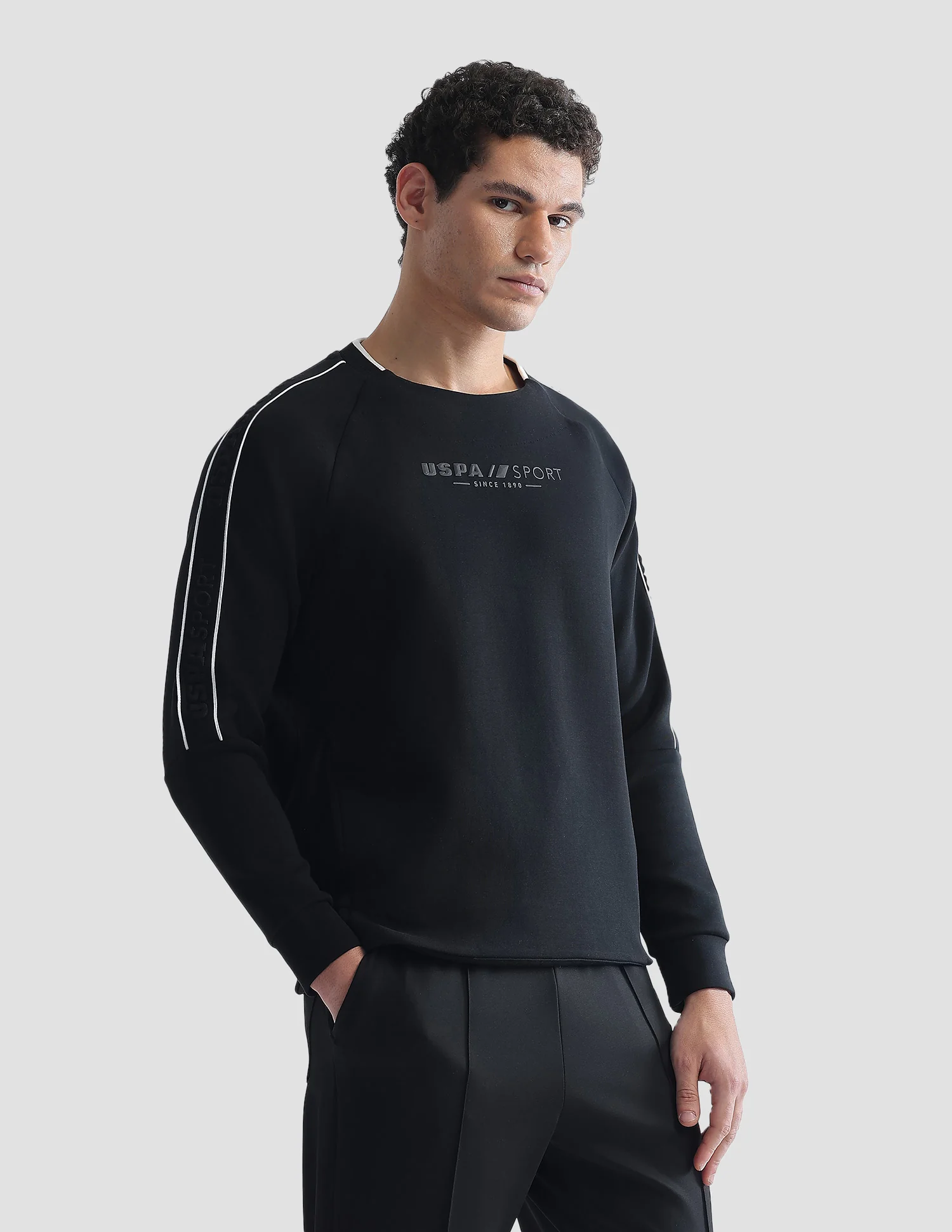 Solid Regular Fit Active Sweatshirt - Image 4