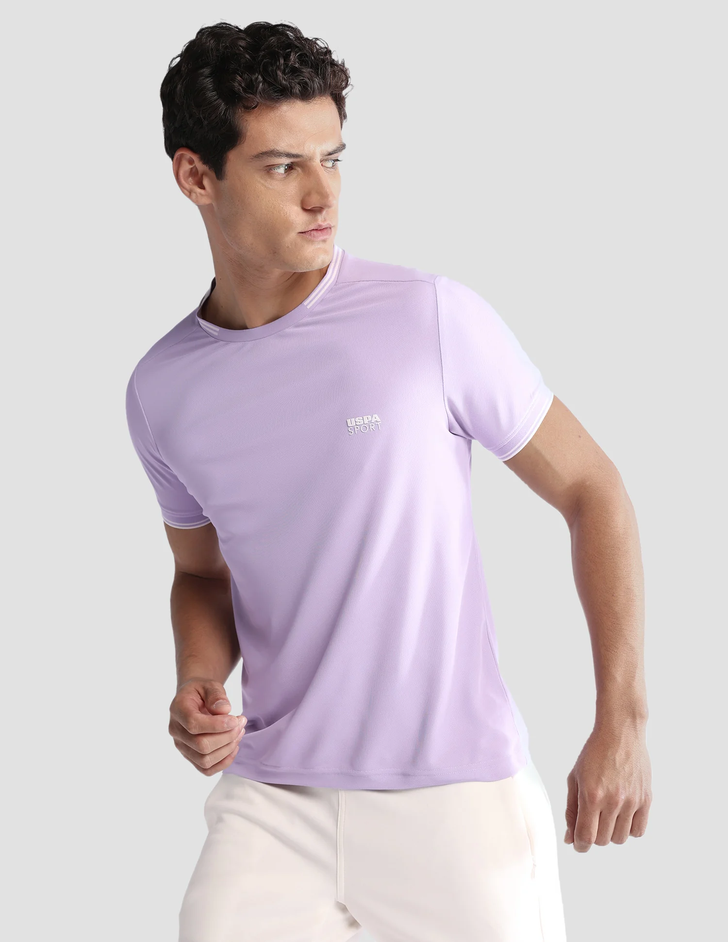 Solid Regular Fit Active T-Shirt
