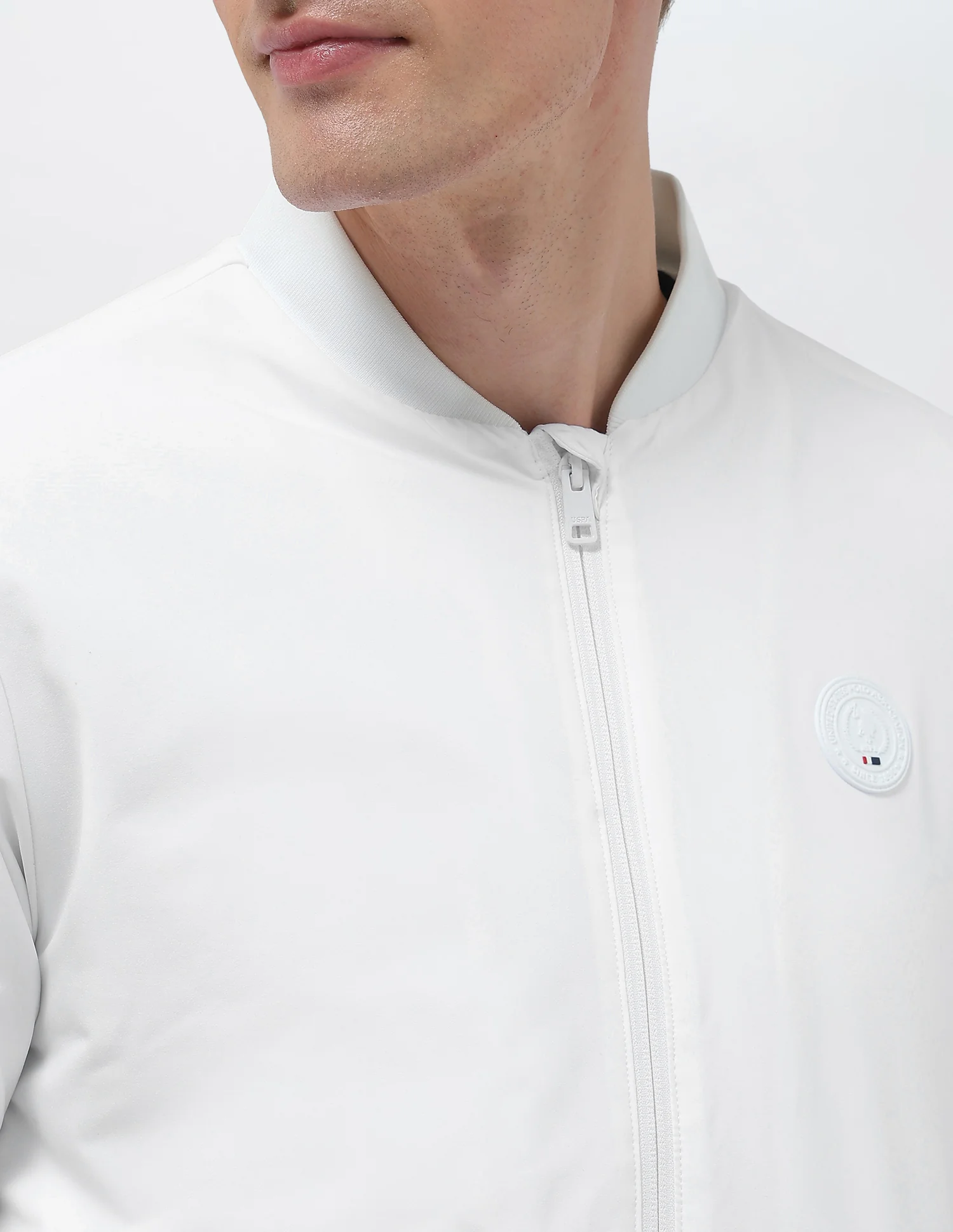 Solid Regular Fit Bomber Jacket - Image 7