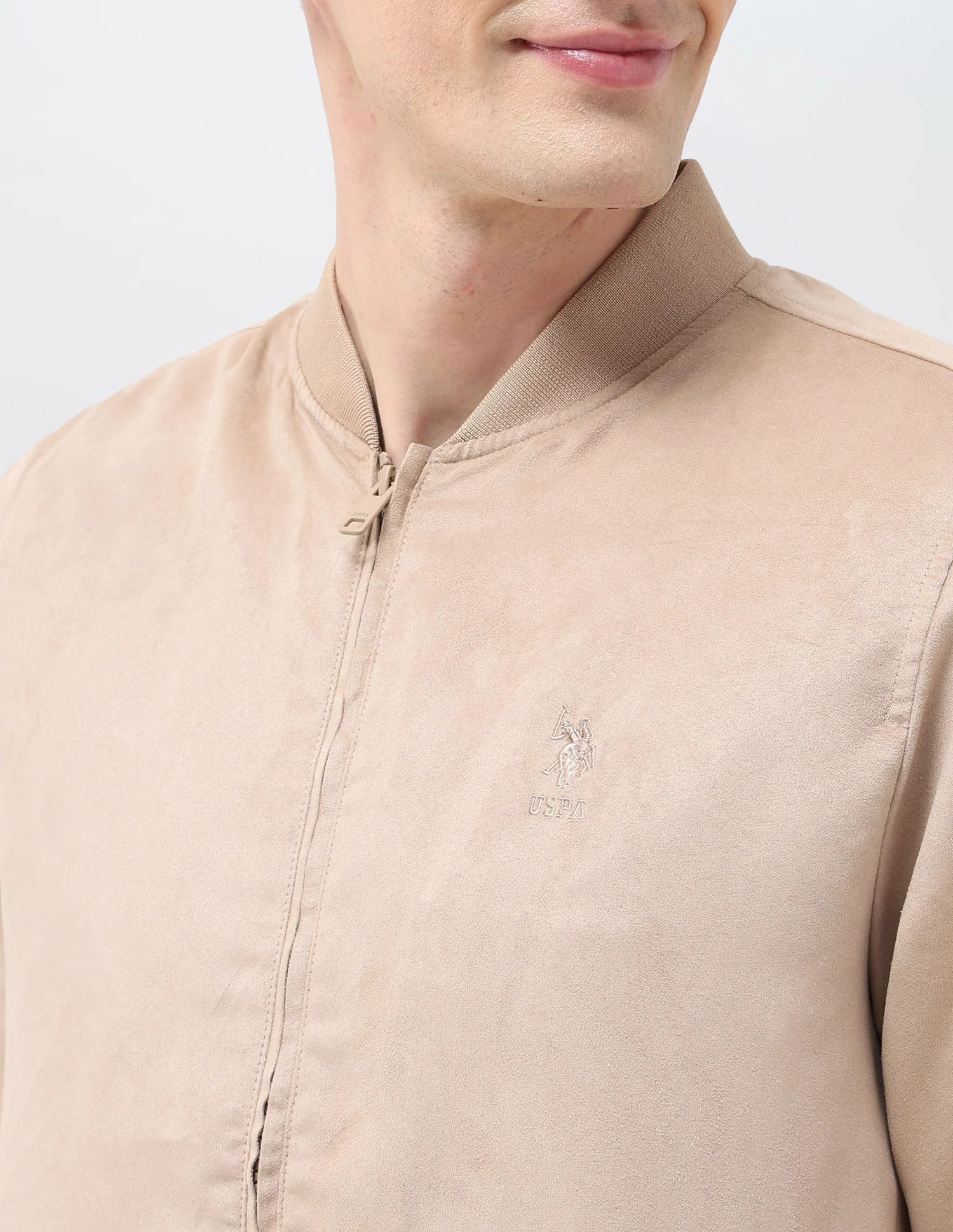 Solid Regular Fit Bomber Jacket - Image 7