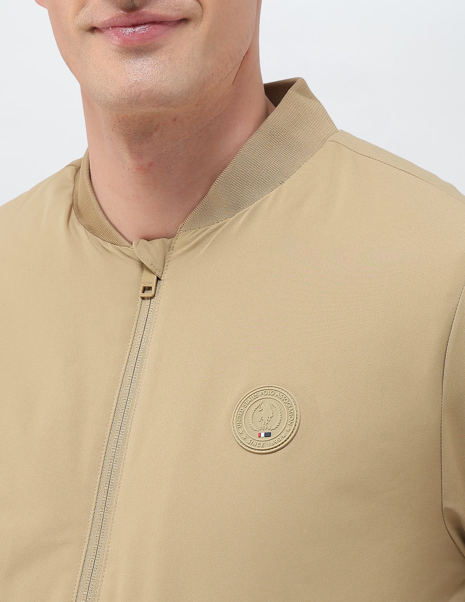 Solid Regular Fit Bomber Jacket - Image 7