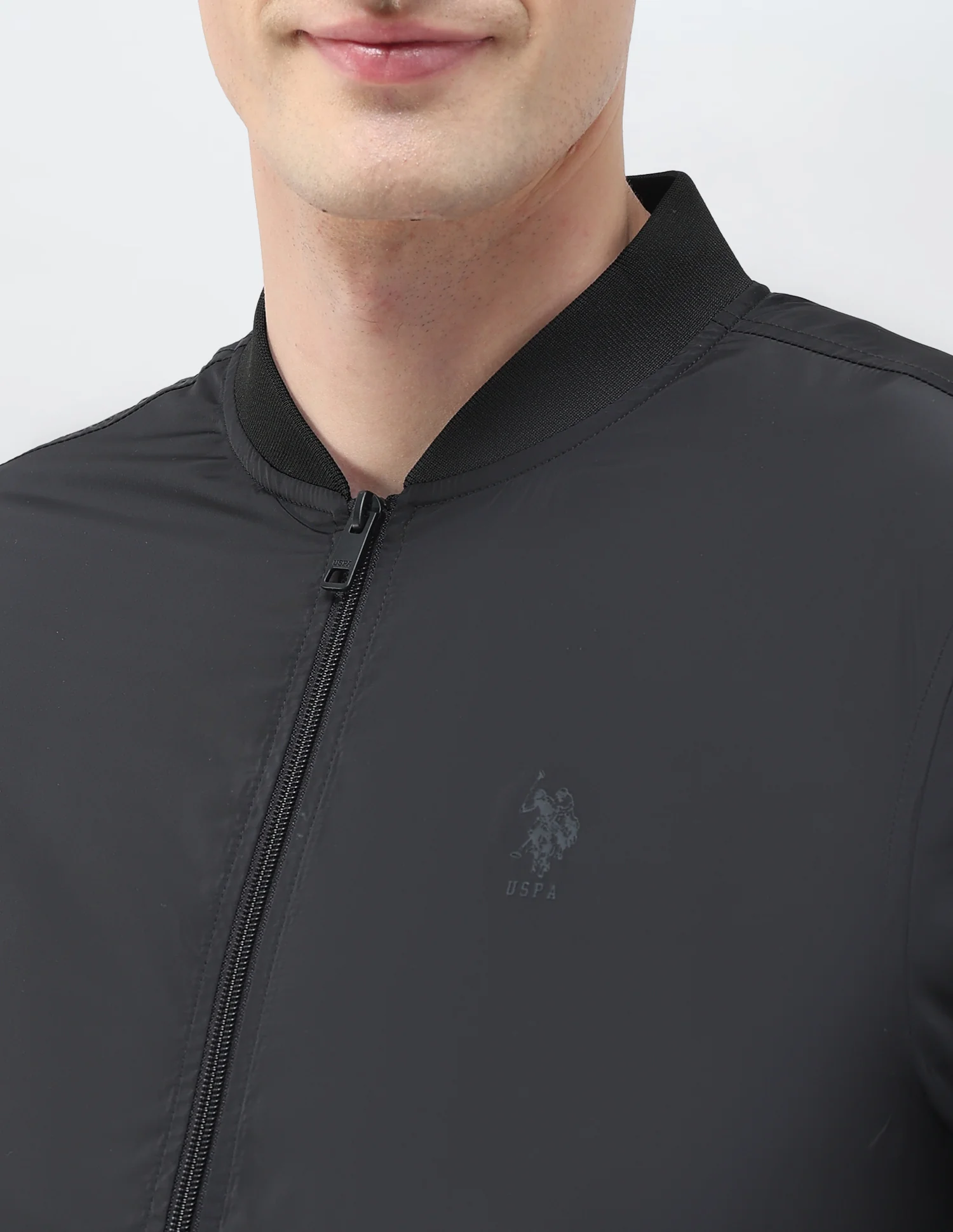 Solid Regular Fit Bomber Jacket - Image 7
