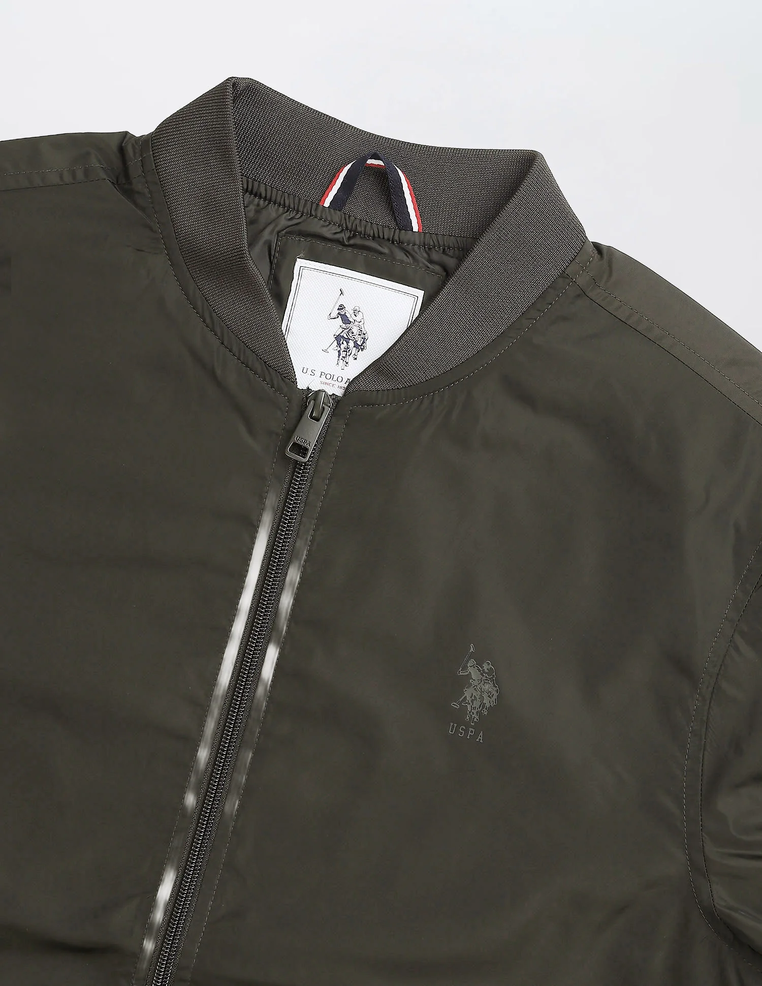 Solid Regular Fit Bomber Jacket - Image 2