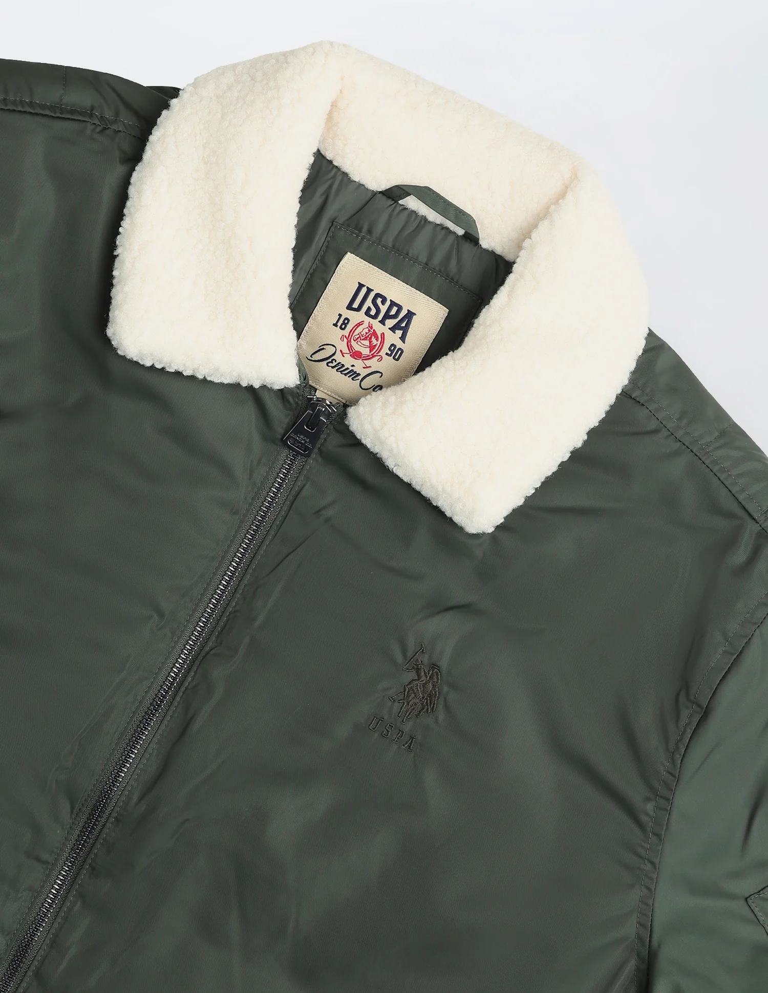 Solid Regular Fit Bomber Jacket - Image 2