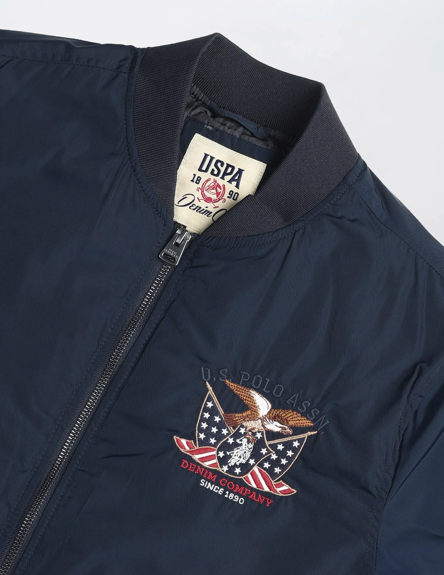 Solid Regular Fit Bomber Jacket - Image 2
