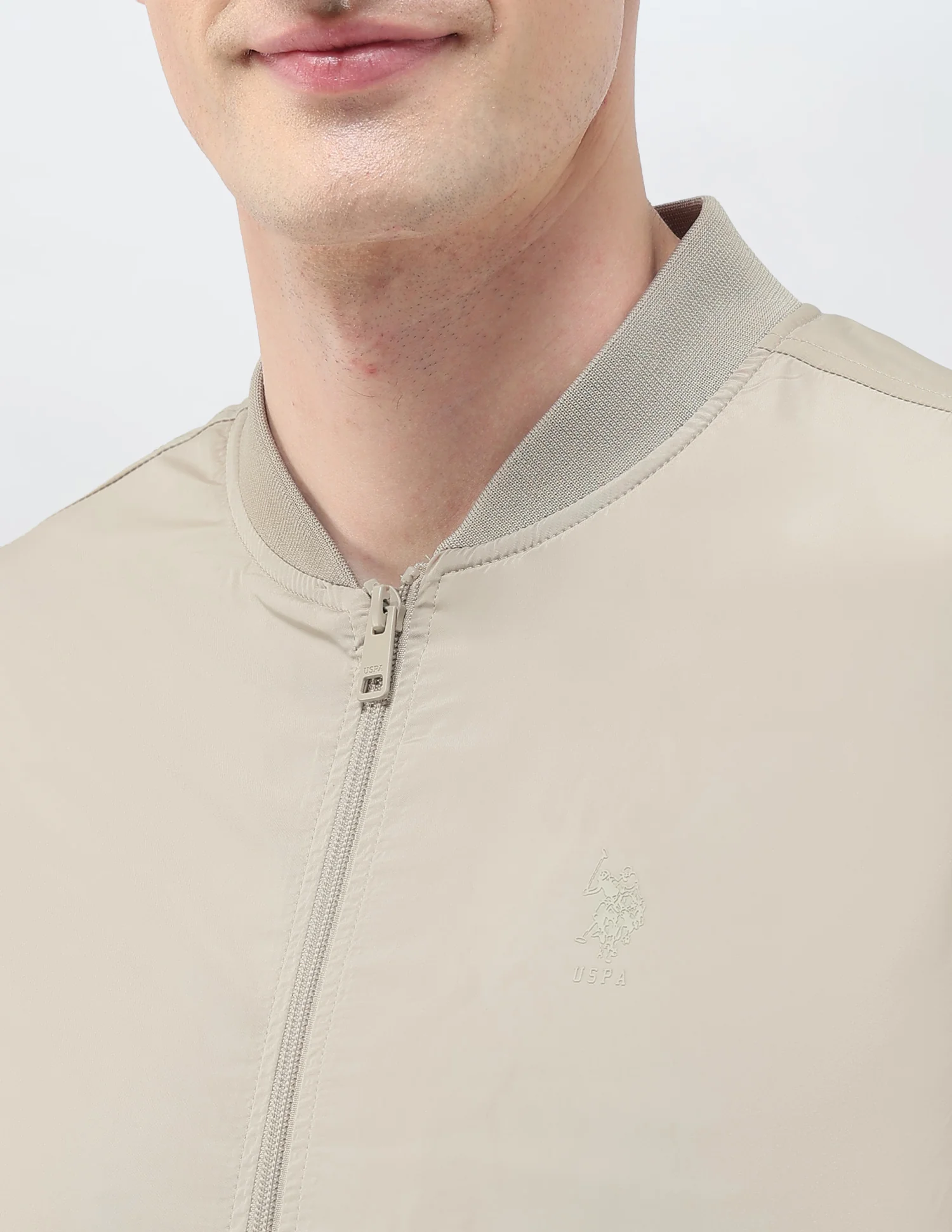 Solid Regular Fit Bomber Jacket - Image 7