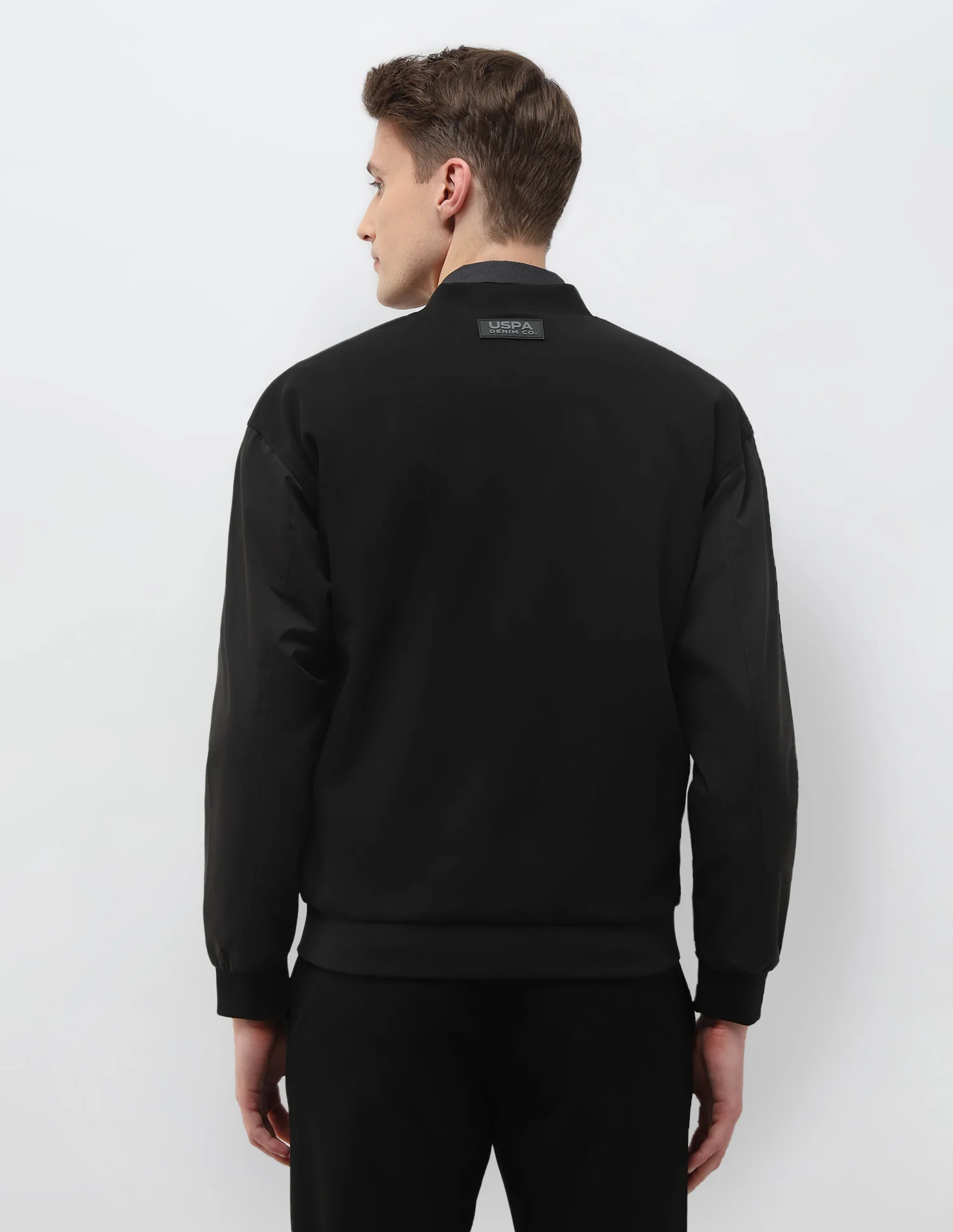 Solid Regular Fit Bomber Jacket - Image 5