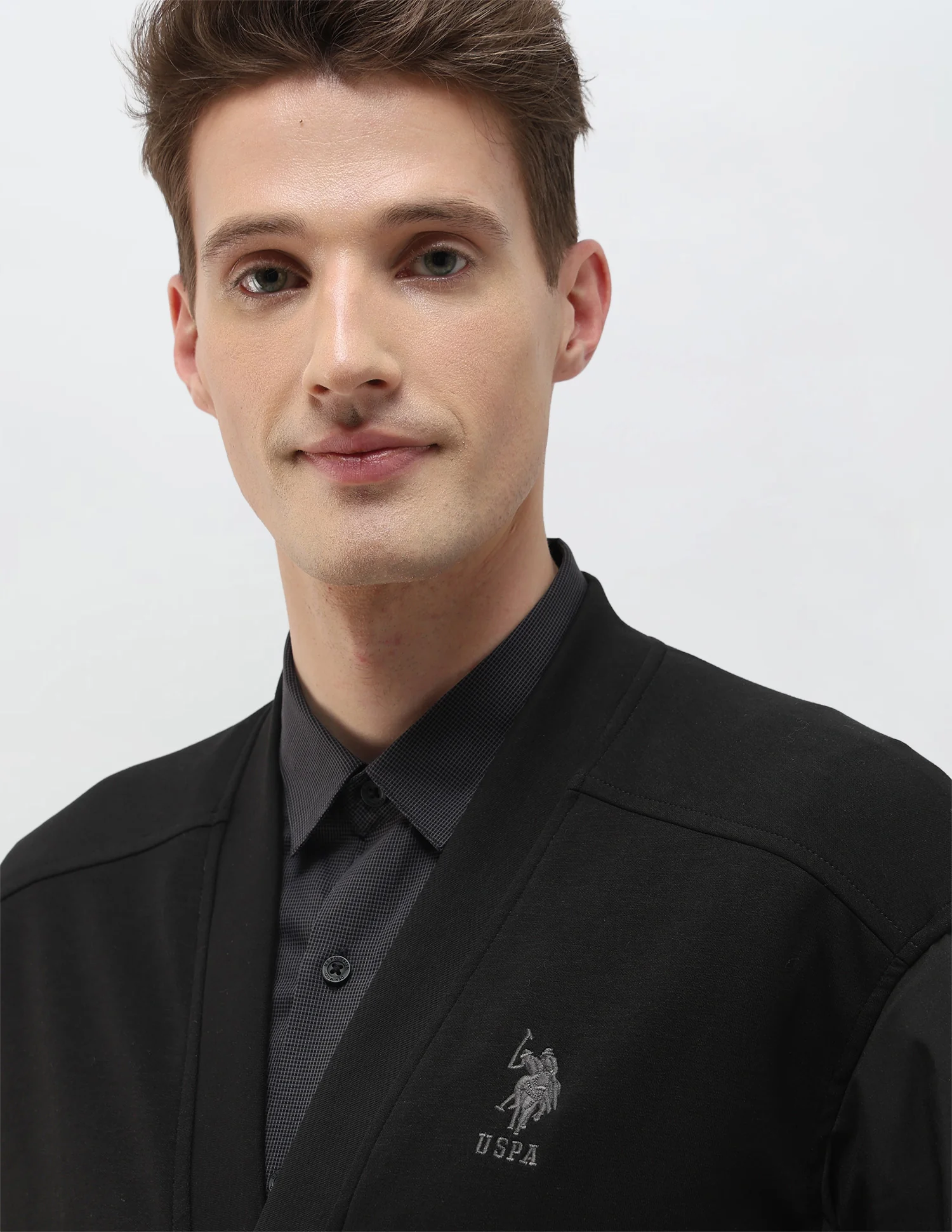 Solid Regular Fit Bomber Jacket - Image 7