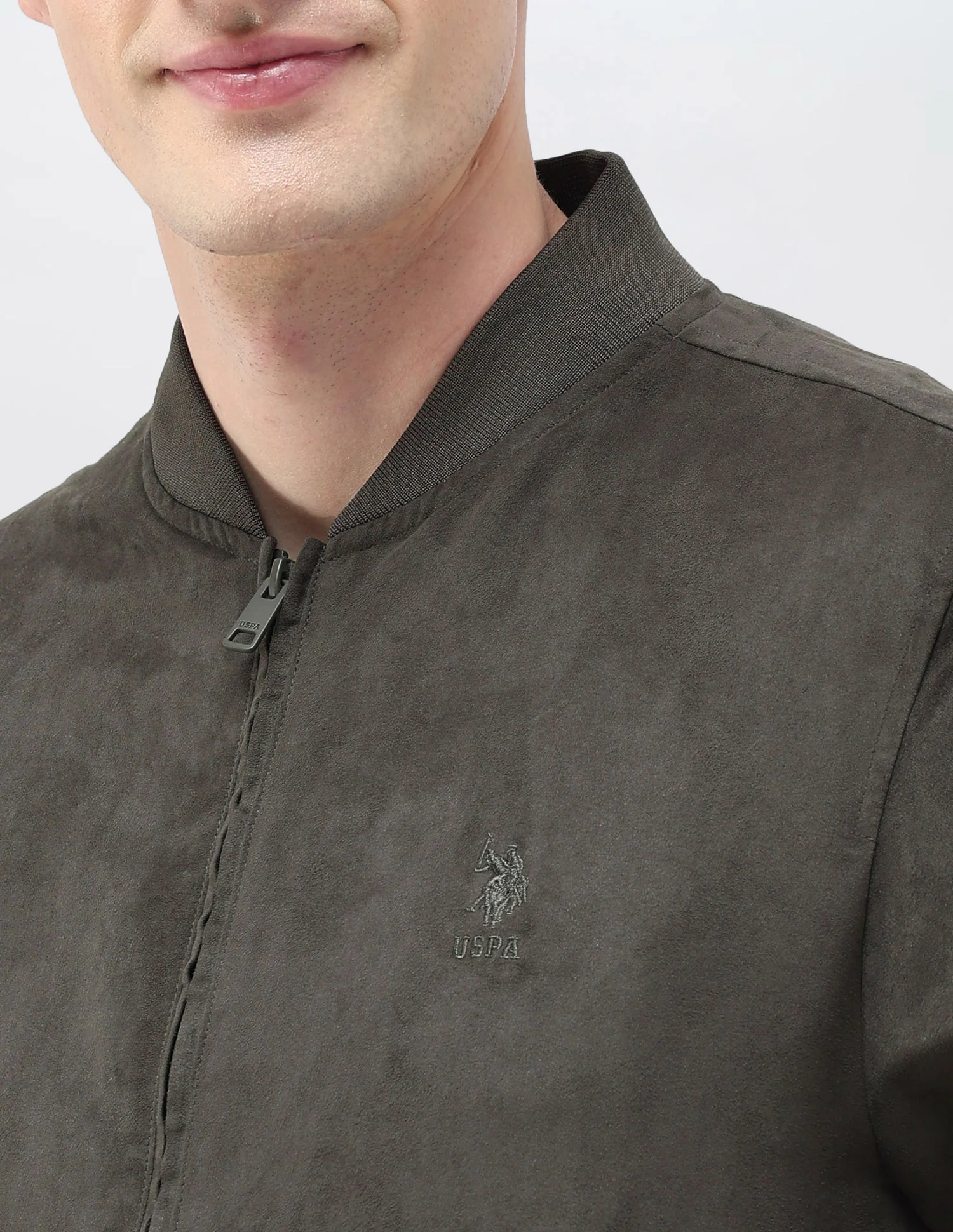 Solid Regular Fit Bomber Jacket - Image 7
