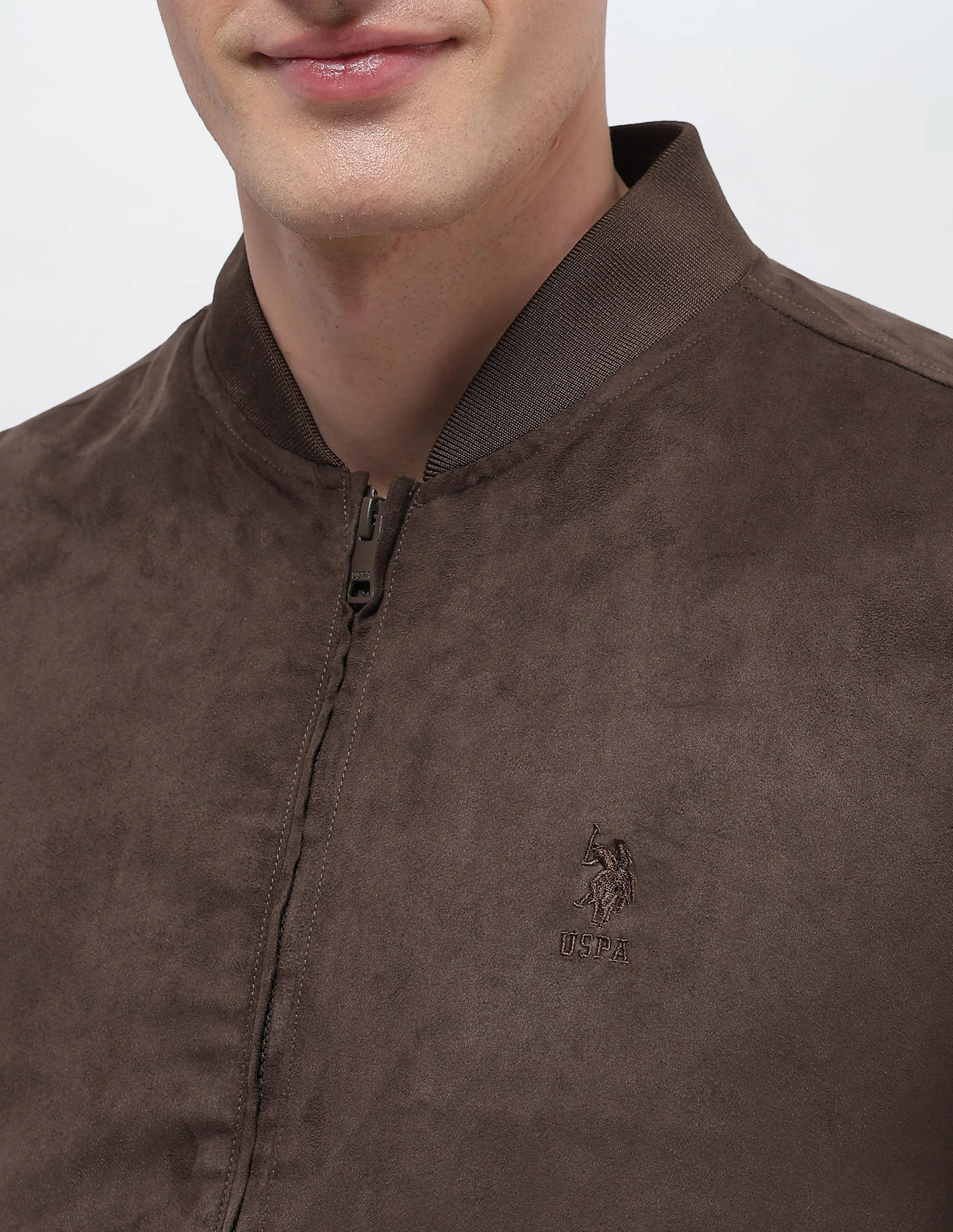 Solid Regular Fit Bomber Jacket - Image 7