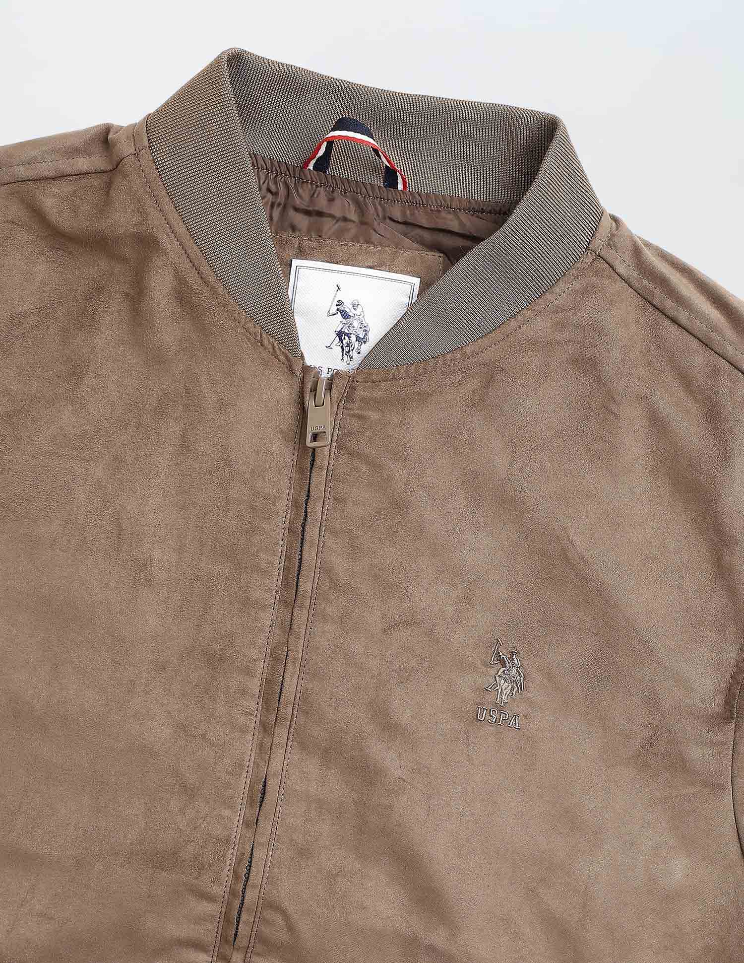 Solid Regular Fit Bomber Jacket - Image 2