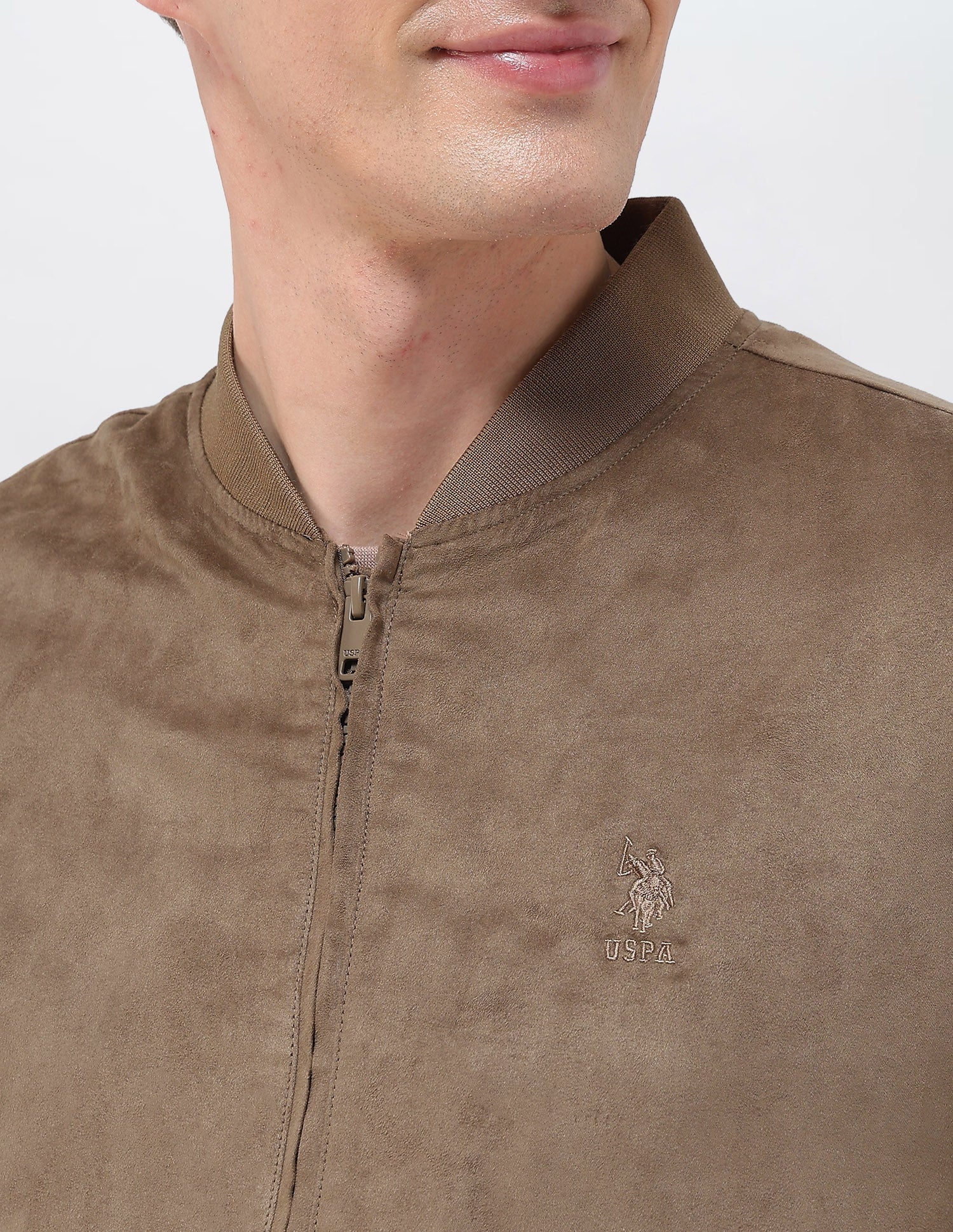 Solid Regular Fit Bomber Jacket - Image 7