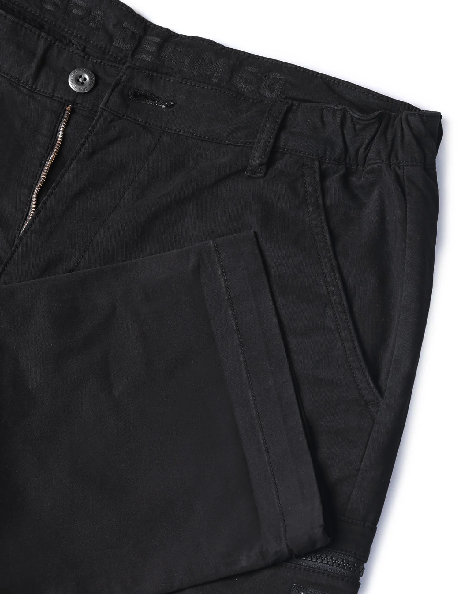 Solid Regular Fit Cargos - Image 8