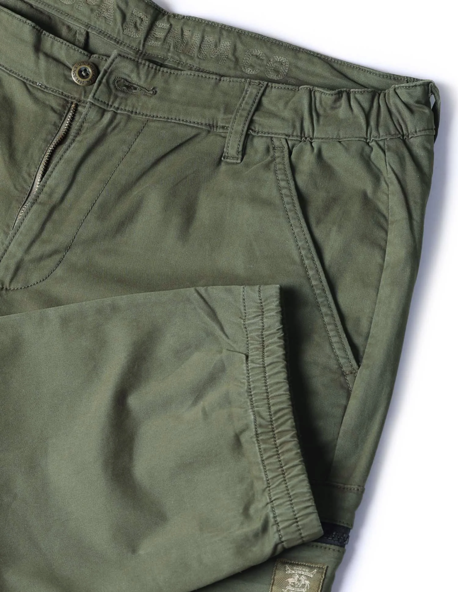 Solid Regular Fit Cargos - Image 8