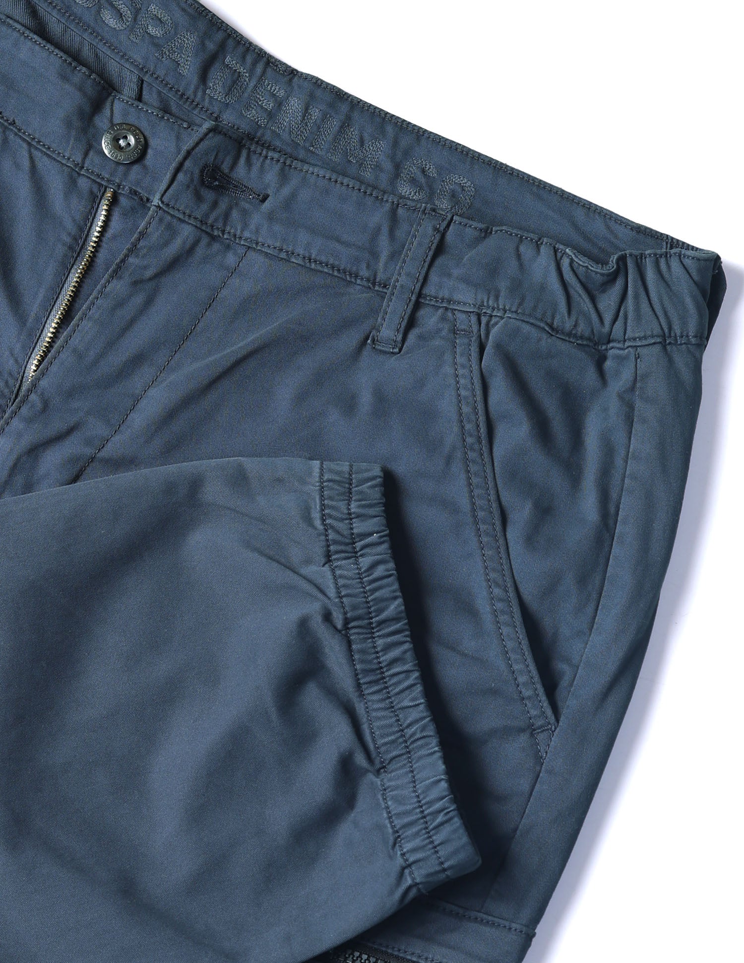 Solid Regular Fit Cargos - Image 8