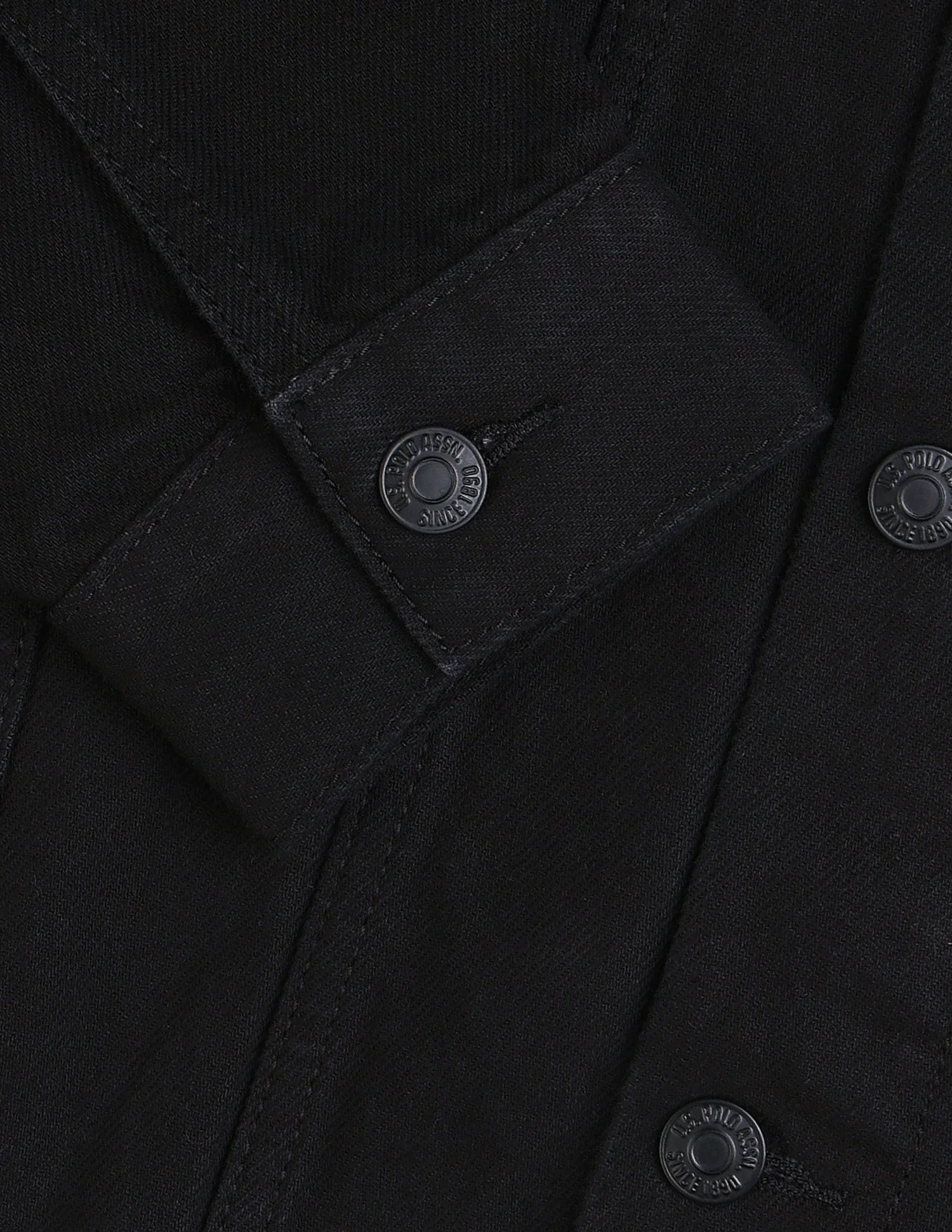 Solid Regular Fit Denim Jacket - Image 8