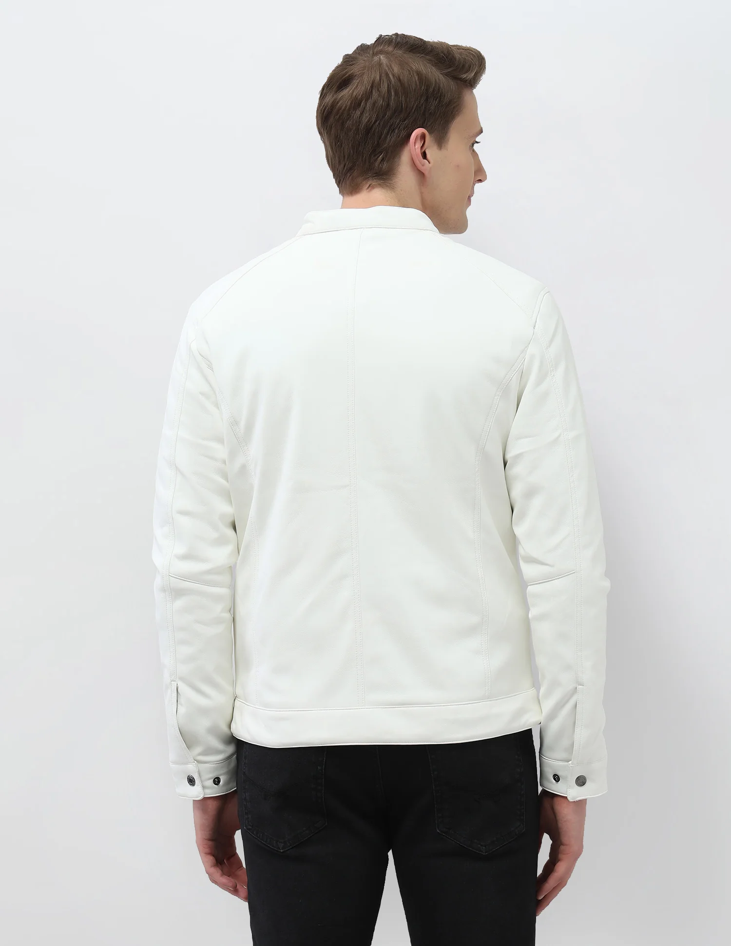 Solid Regular Fit Jacket - Image 5