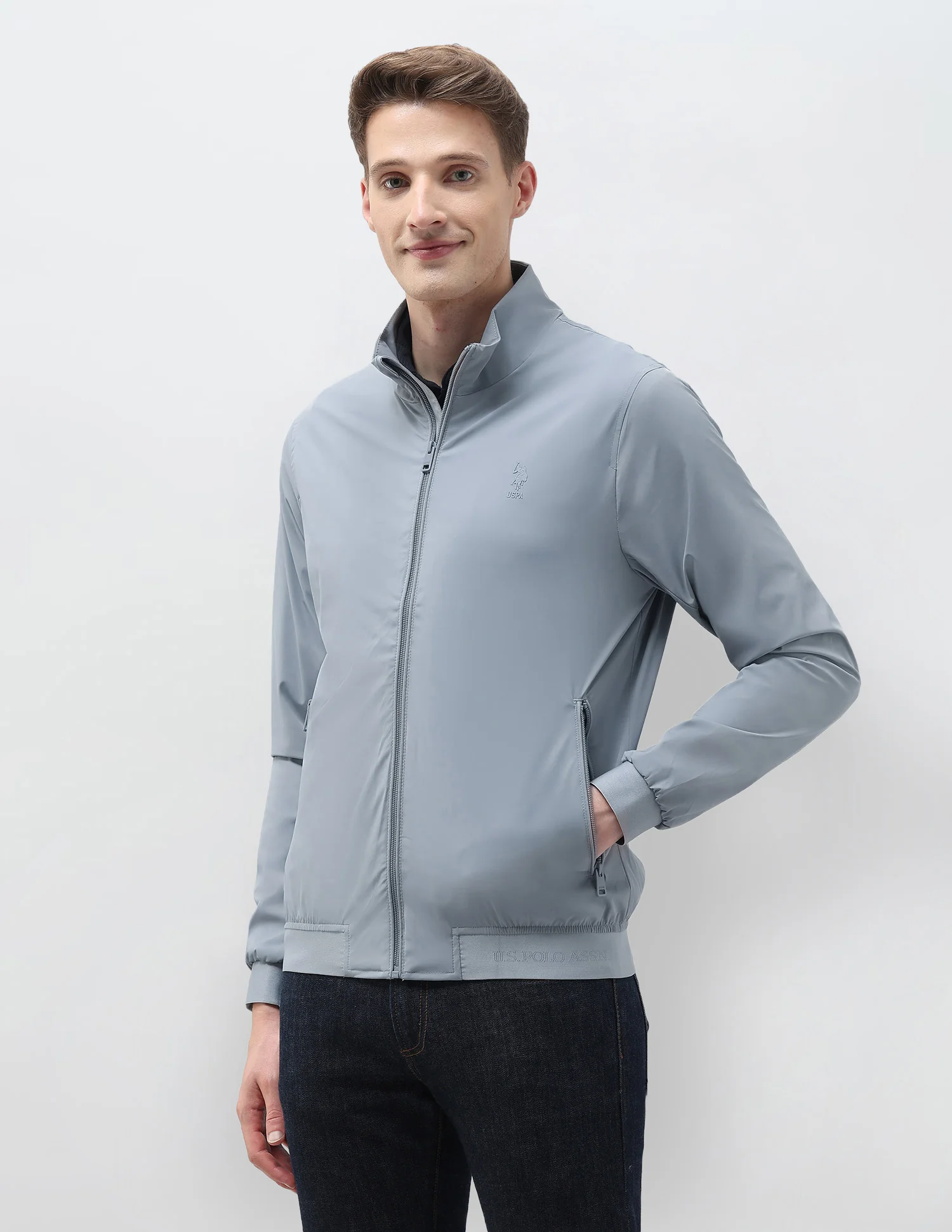 Solid Regular Fit Jacket - Image 4