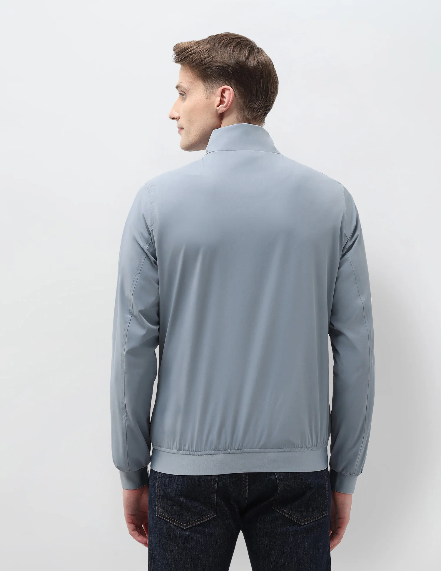 Solid Regular Fit Jacket - Image 5