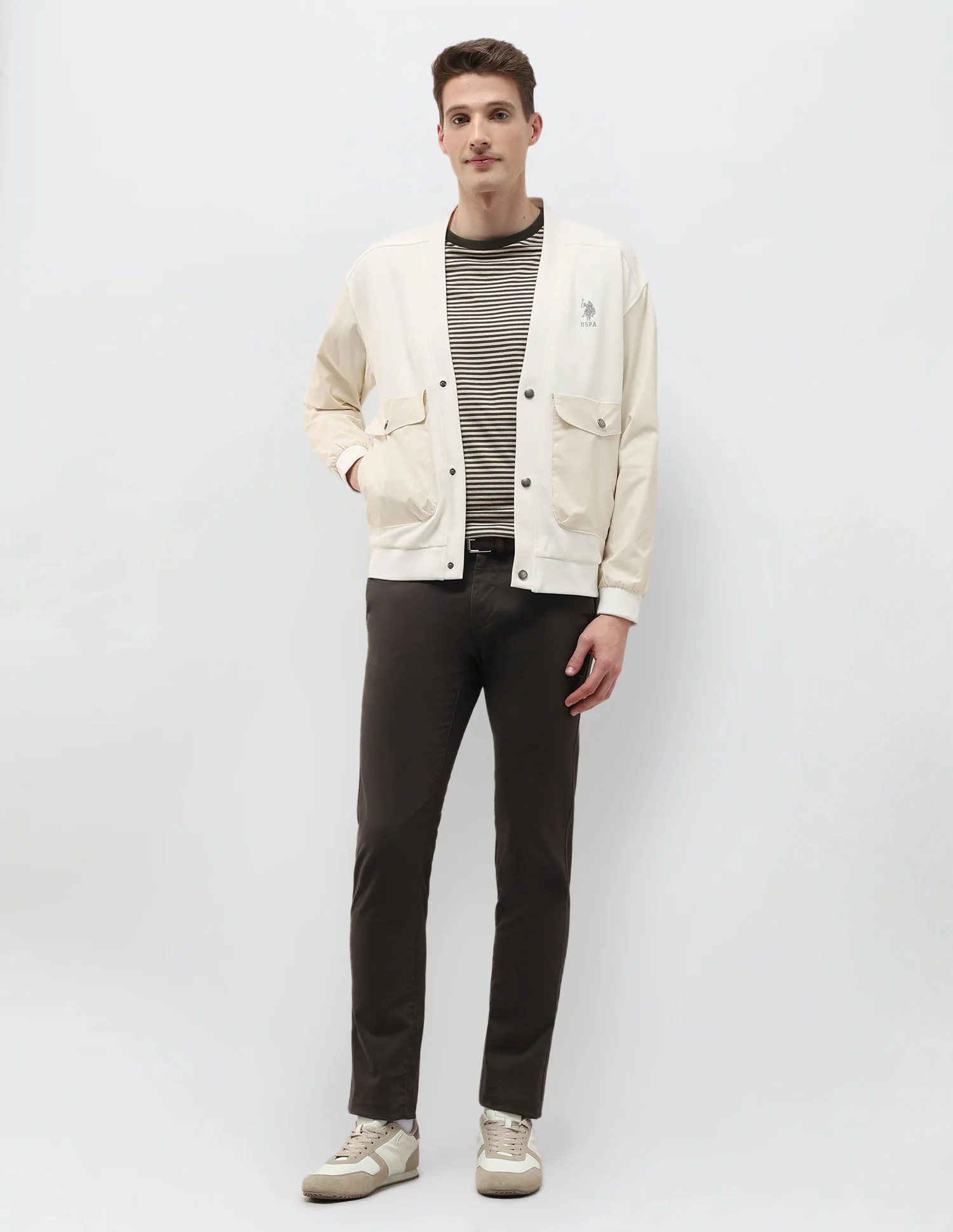 Solid Regular Fit Jacket - Image 3