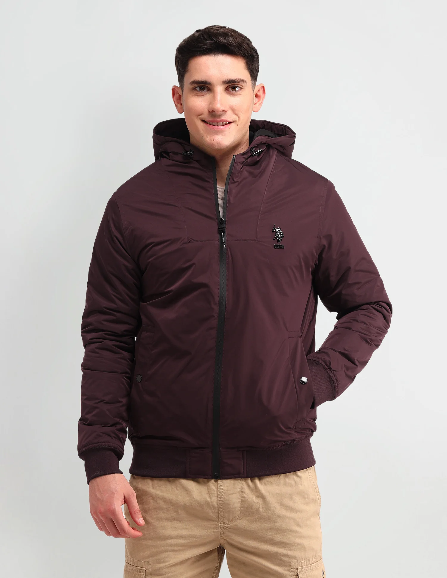 Solid Regular Fit Jacket - Image 6